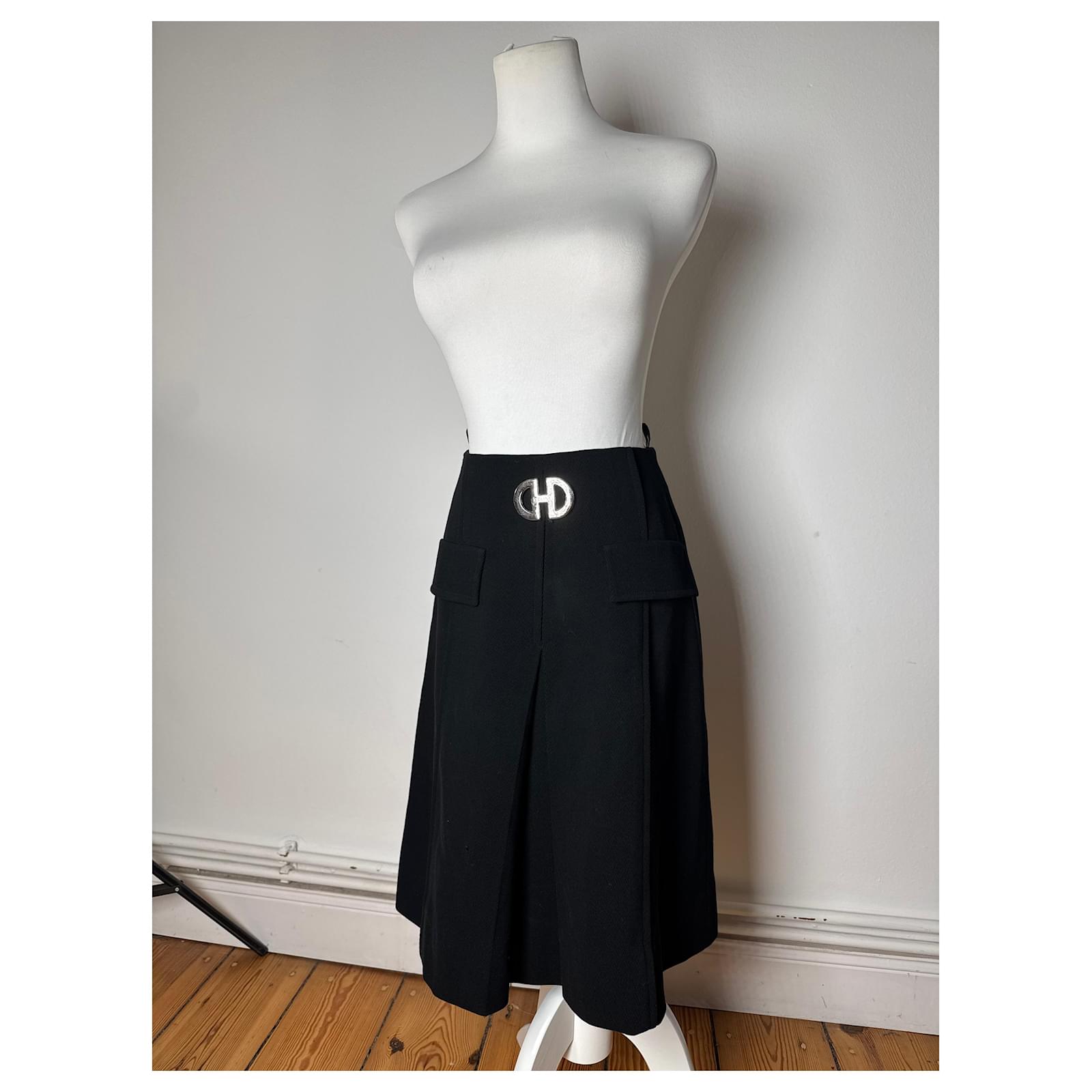 Céline Vintage Celine Paris Skirt Black M Cotton ref.2764109