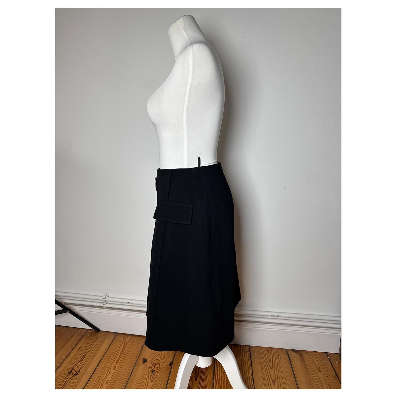 Céline Vintage Celine Paris Skirt Black M Cotton ref.2764109