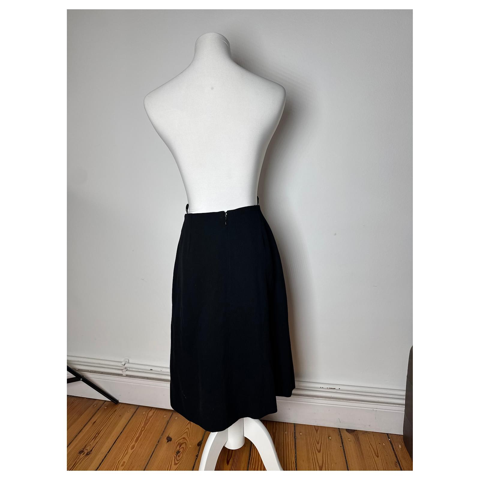 Céline Vintage Celine Paris Skirt Black M Cotton ref.2764109