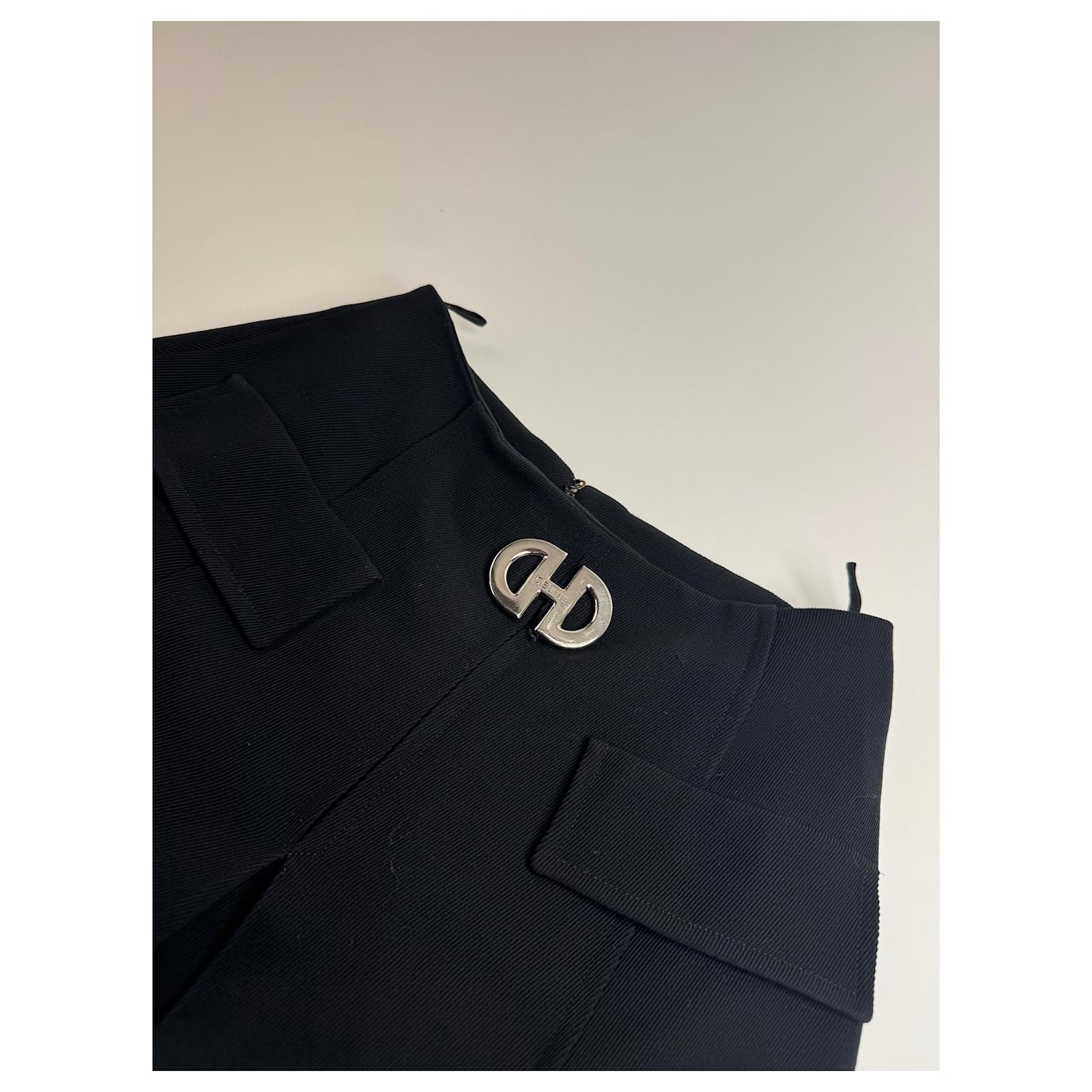 Céline Vintage Celine Paris Skirt Black M Cotton ref.2764109