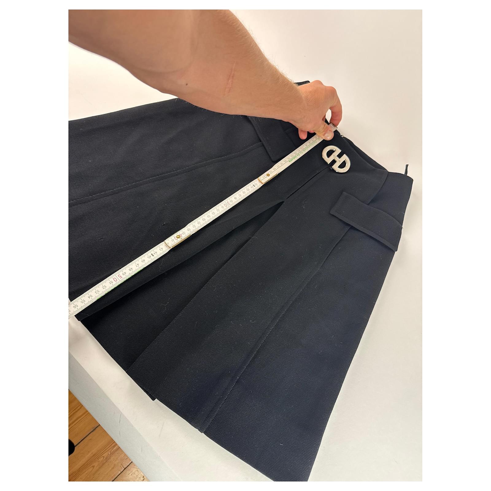 Céline Vintage Celine Paris Skirt Black M Cotton ref.2764109