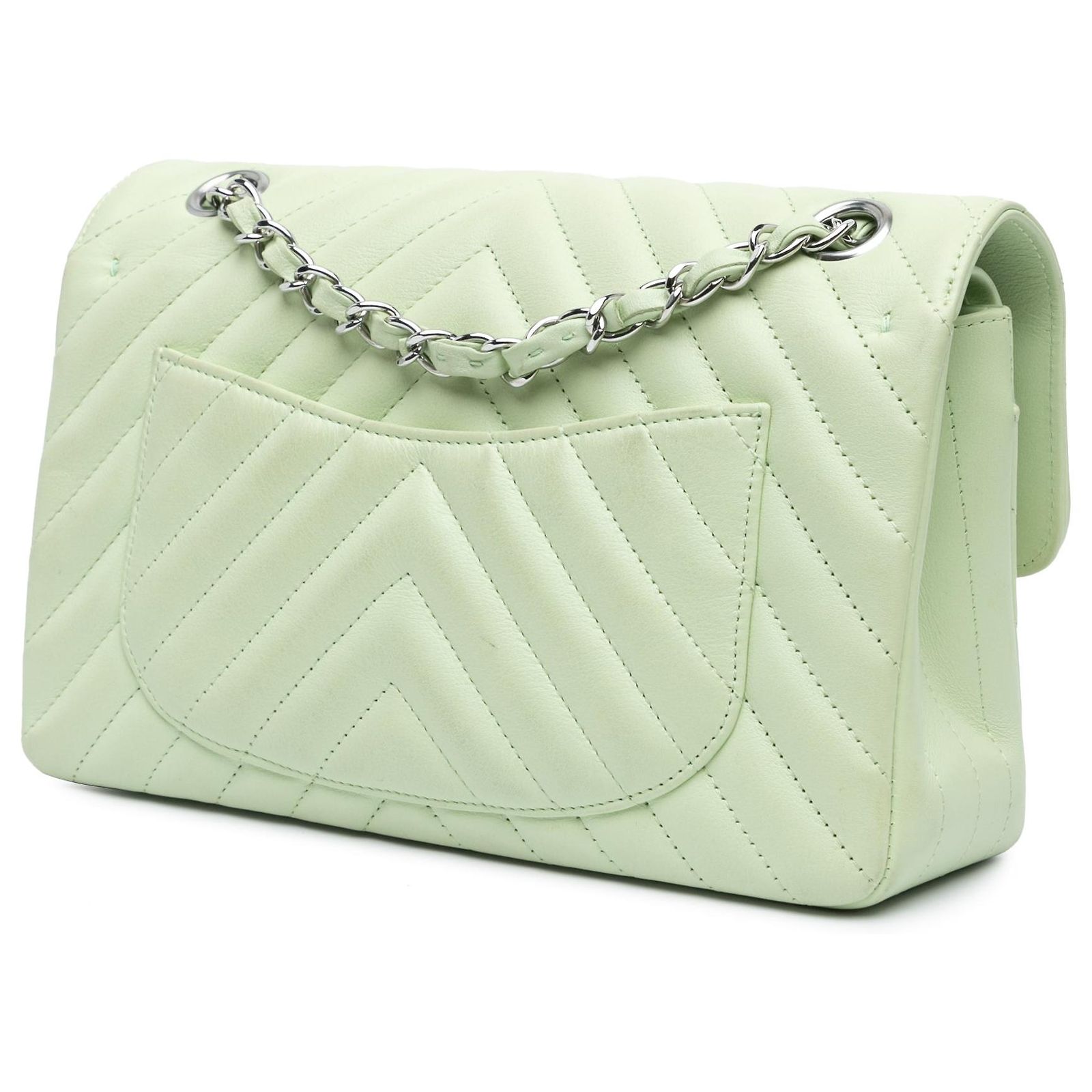 Chanel Small Classic Chevron Cuir d’agneau Double rabat (Sold) - Joli ...