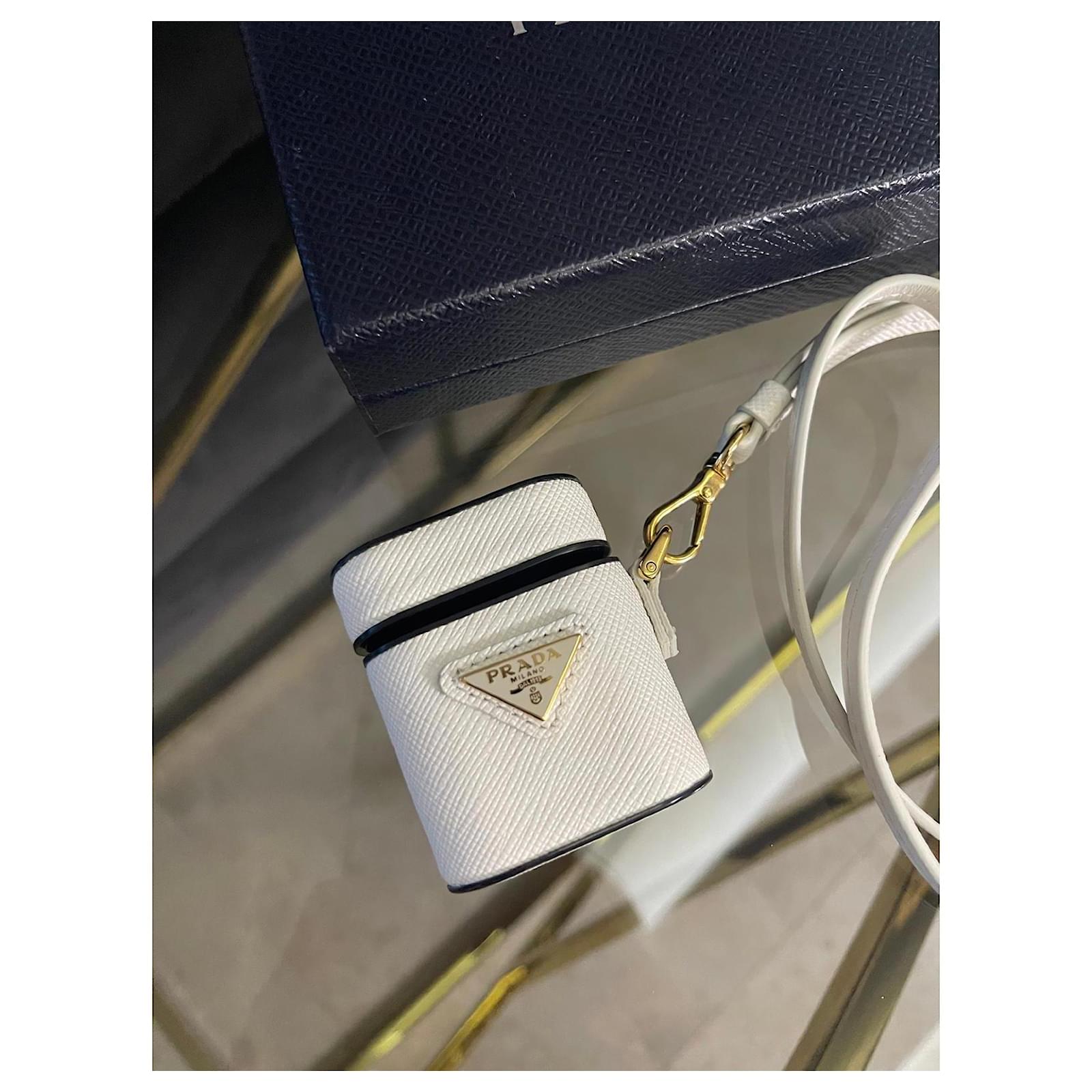 Prada Saffiano Leather Case for AirPods White ref.2770993 - Joli