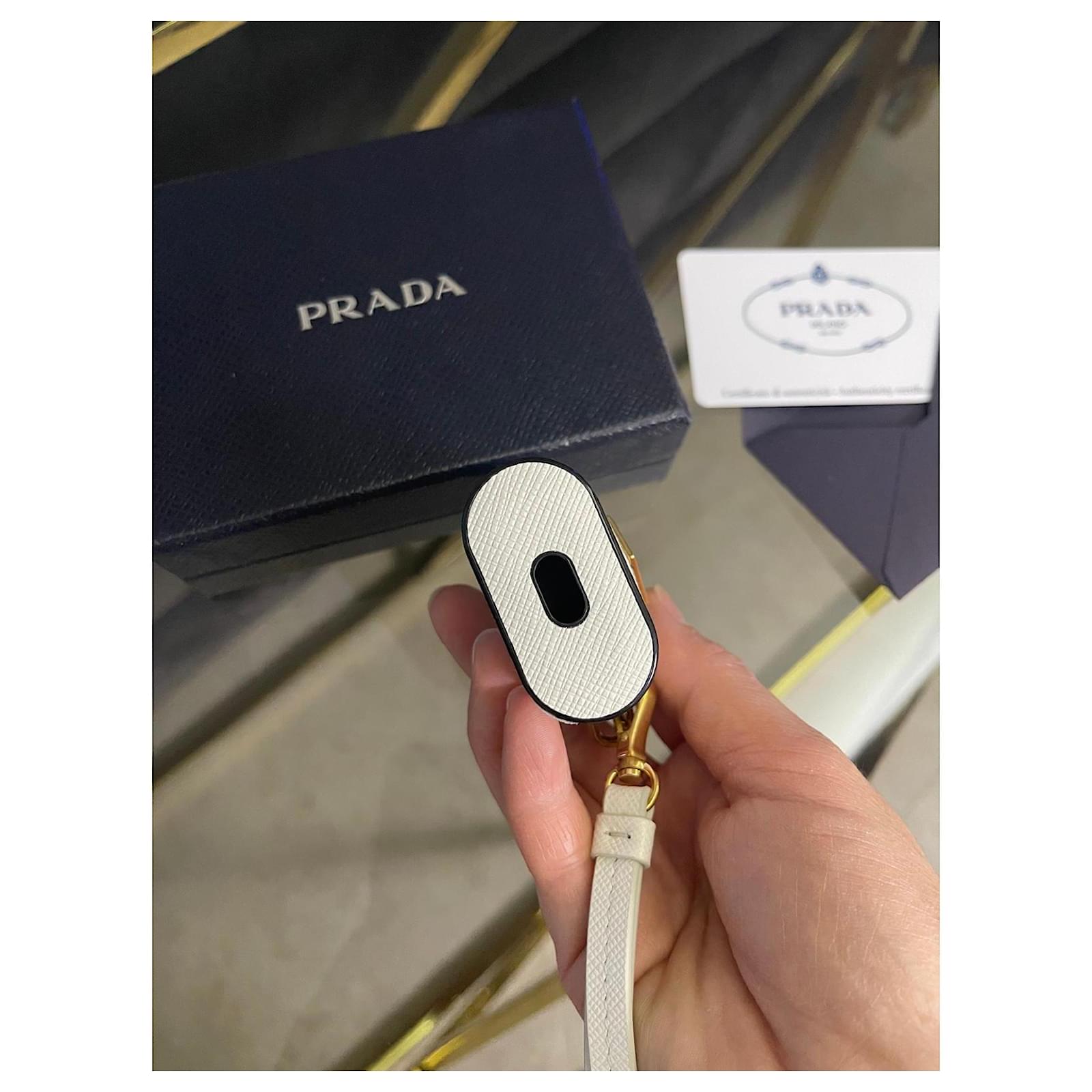 Prada Saffiano Leather Case for AirPods White ref.2770993 - Joli