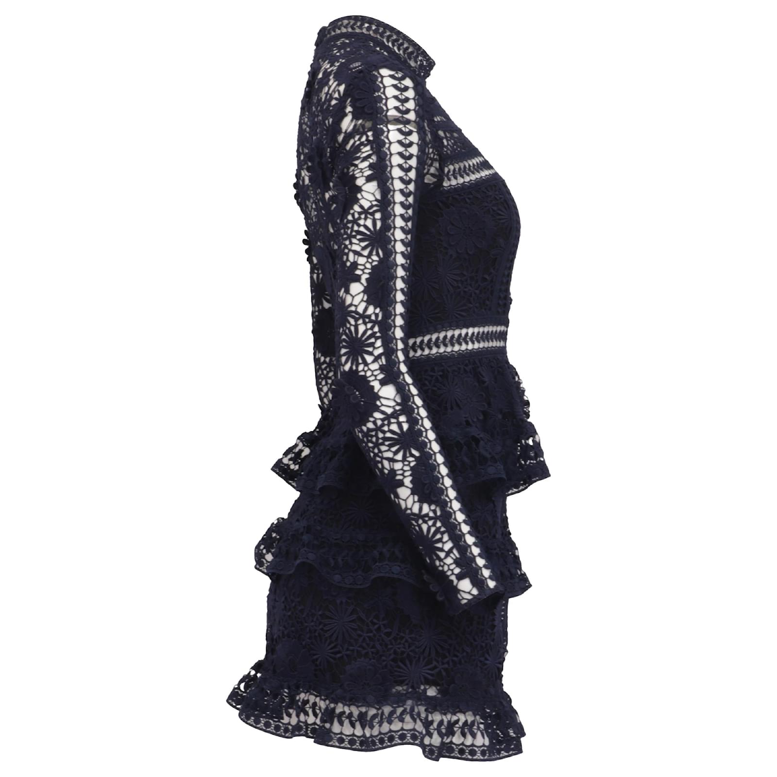 Self portrait Self-Portrait Guipure Lace Azaelea Mini Dress in Navy Blue  Polyester ref.JC2772984 (Sold) - Joli Closet