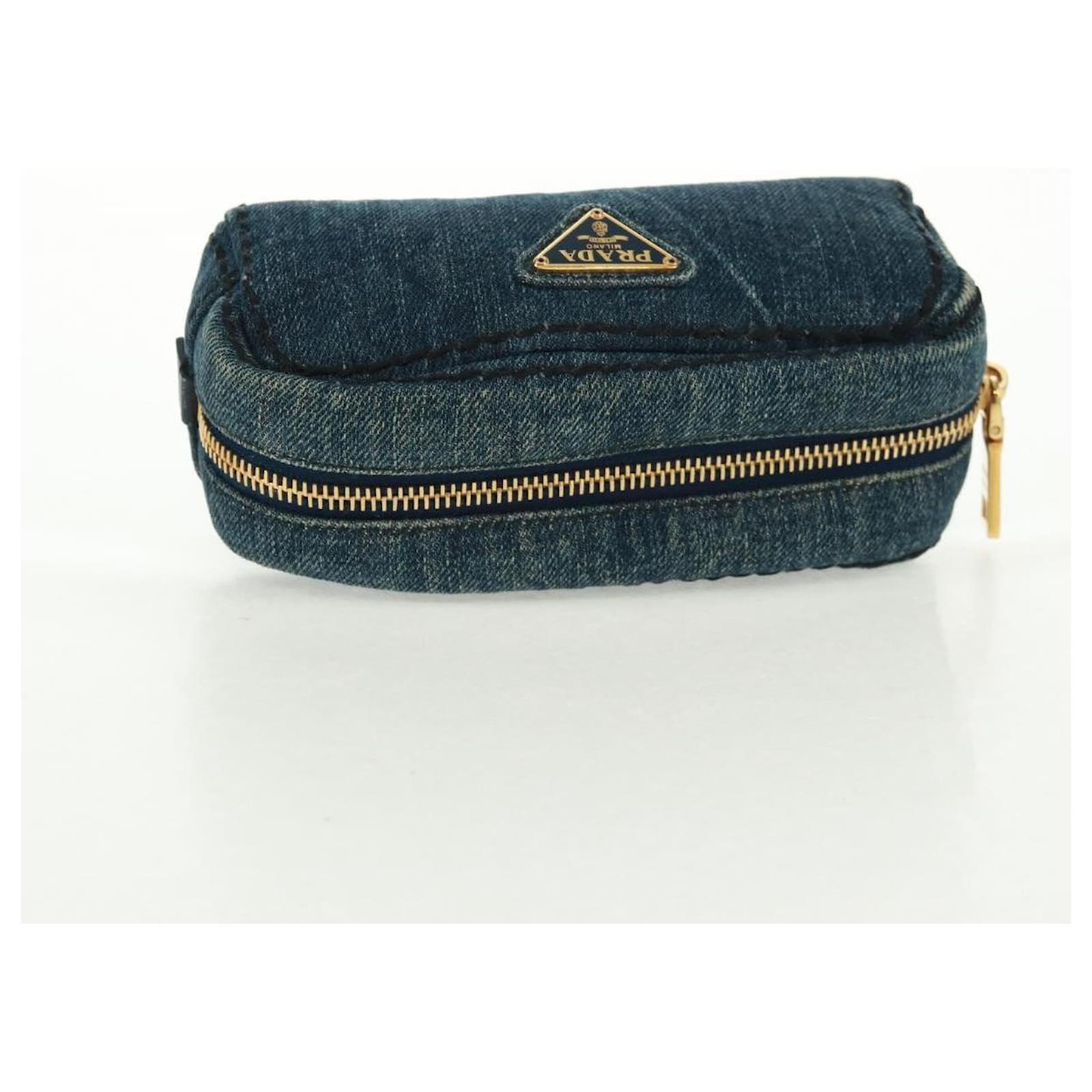 バッグ PRADA Blue Denim Pouch Bag Prada Blue Navy Denim Pouch (Pre-Owned)