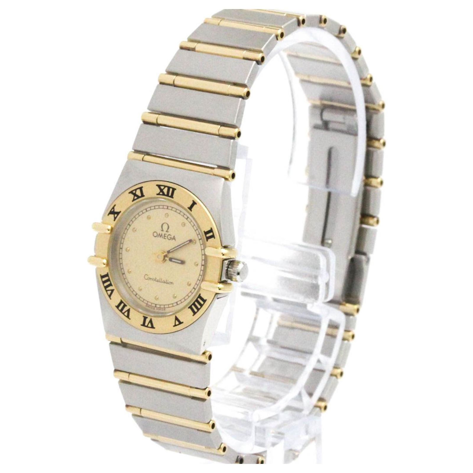 OMEGA Constellation 18K Gold Steel Ladies Watch (Sold) - Joli Closet