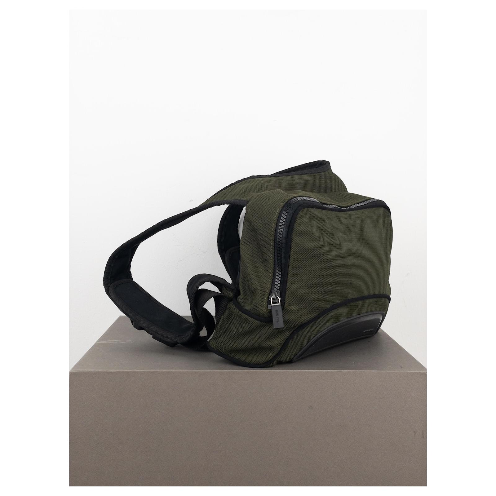 Miu Miu SS99 Tactical Sports Backpack Chest Rig Green ref