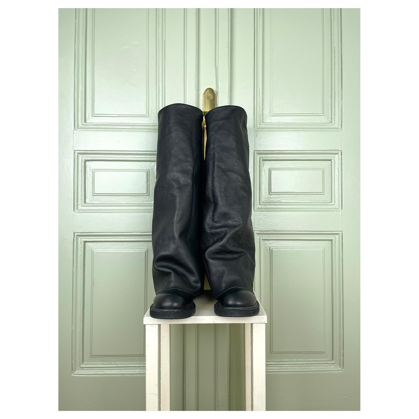 Rick Owens SS11 ANTHEM Fold-Down `Fetish´ Creeper Boots Black