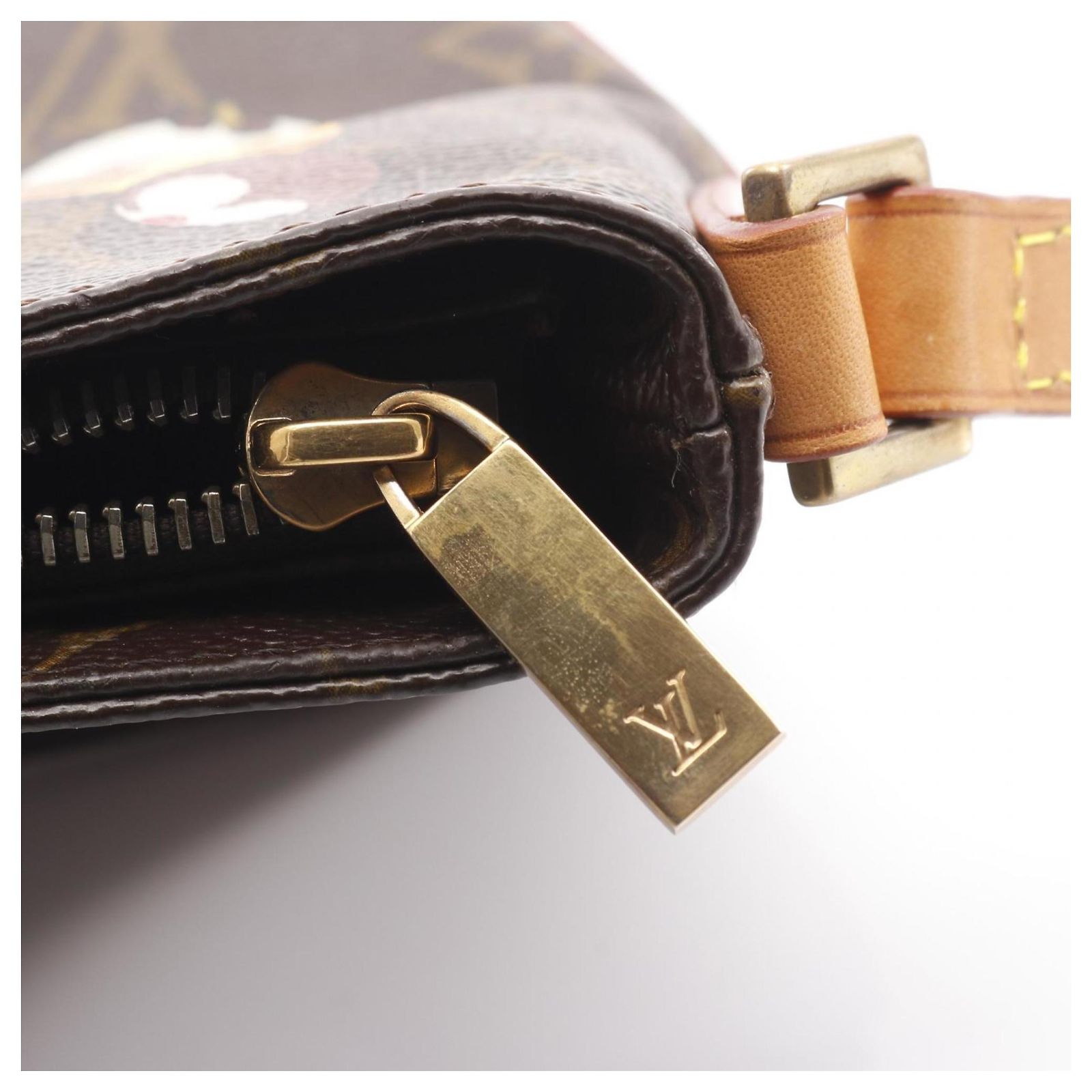 Louis Vuitton Panda Trotter Monogram Brown Multicolor Canvas Leather Belt Louis Vuitton Multicolor Monogram Canvas Belt Size 80cm main image 2