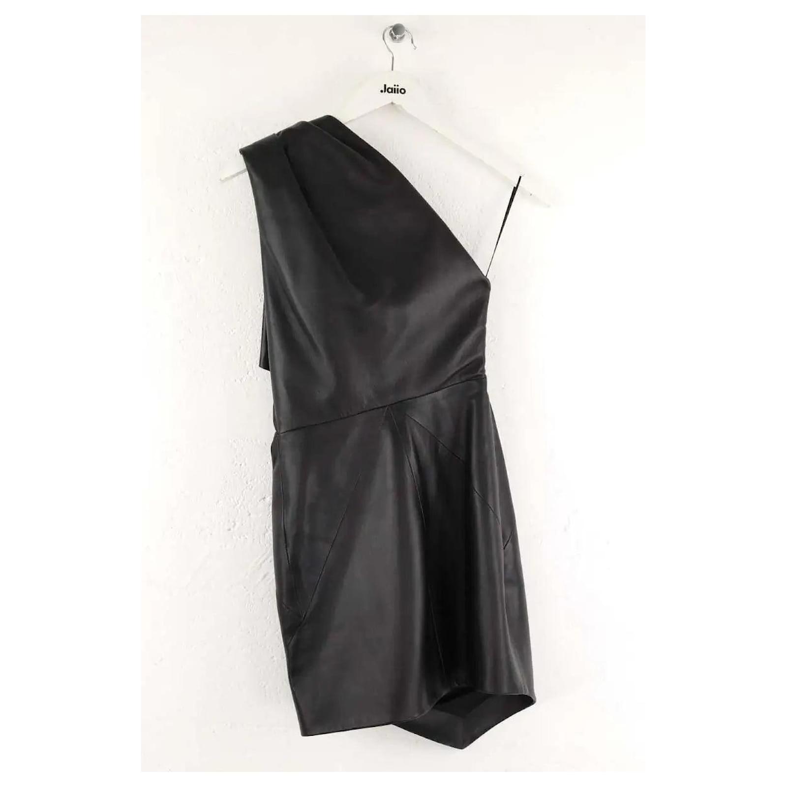 alexandre vauthier leather dress Alexandre Vauthier Red Lambskin Leather Mini Dress S