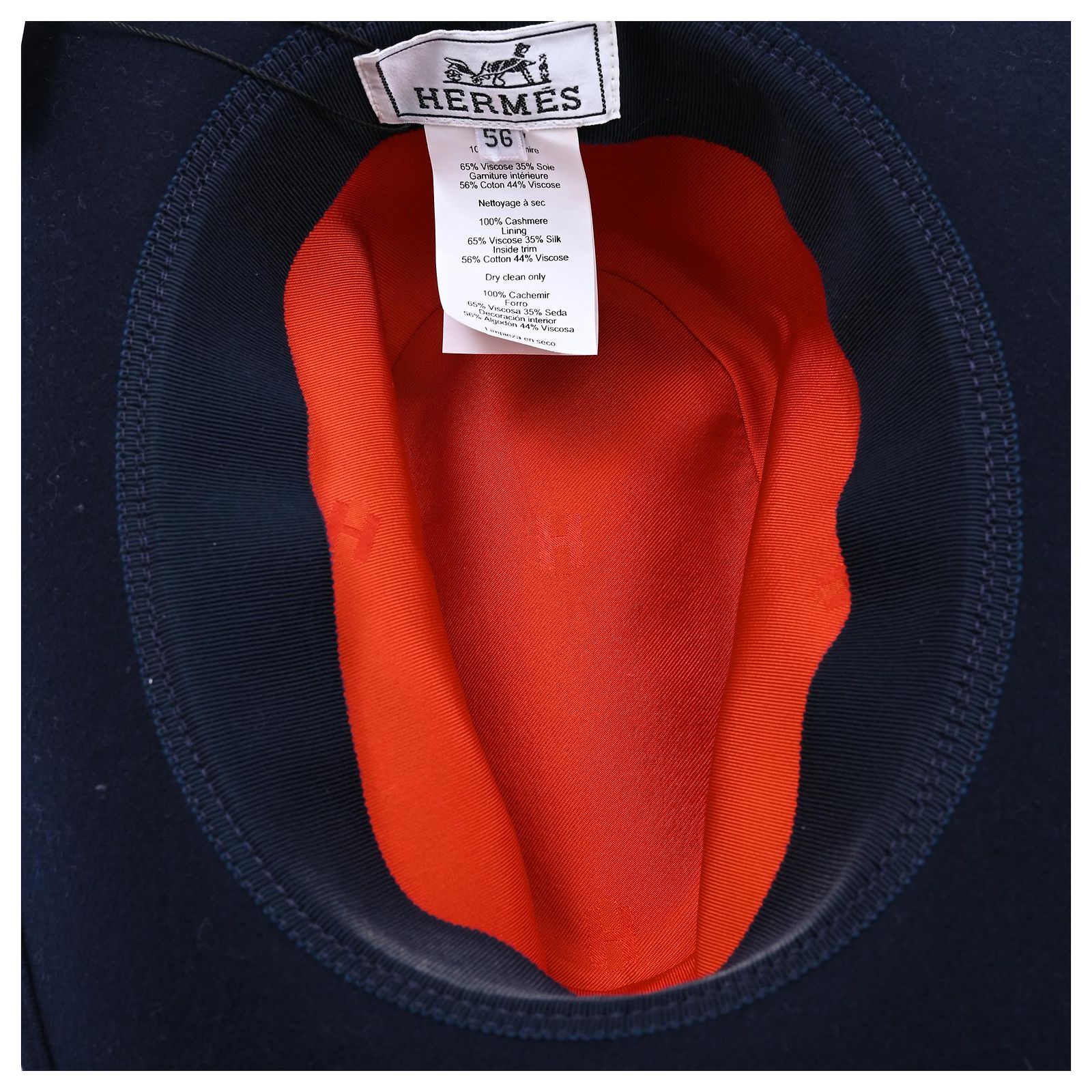 Hermès Fedora Hat in Navy Blue Cashmere Wool ref.2814420 