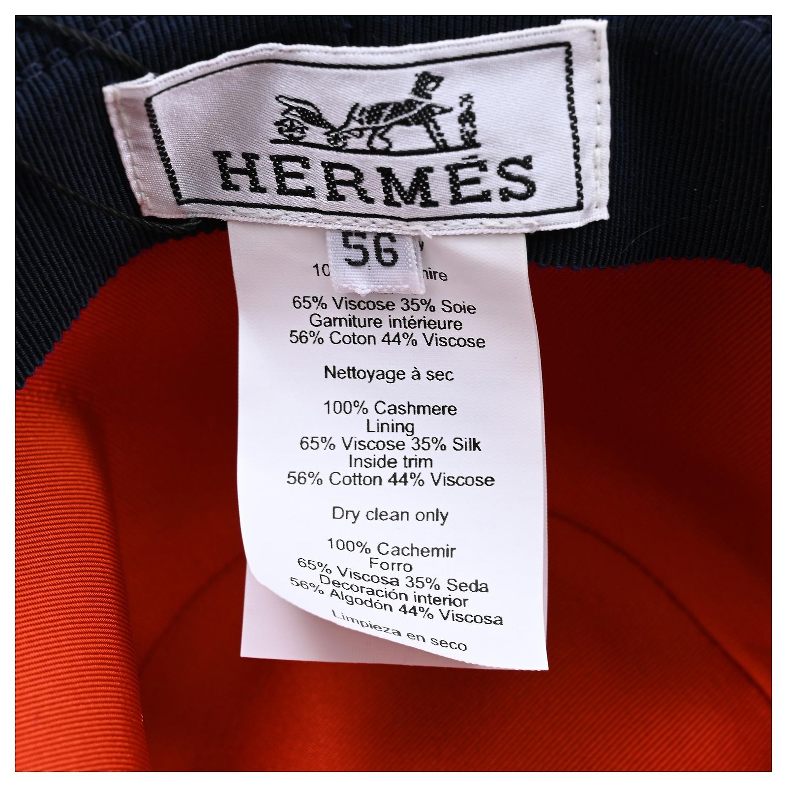 Hermès Fedora Hat in Navy Blue Cashmere Wool ref.2814420  display picture 2