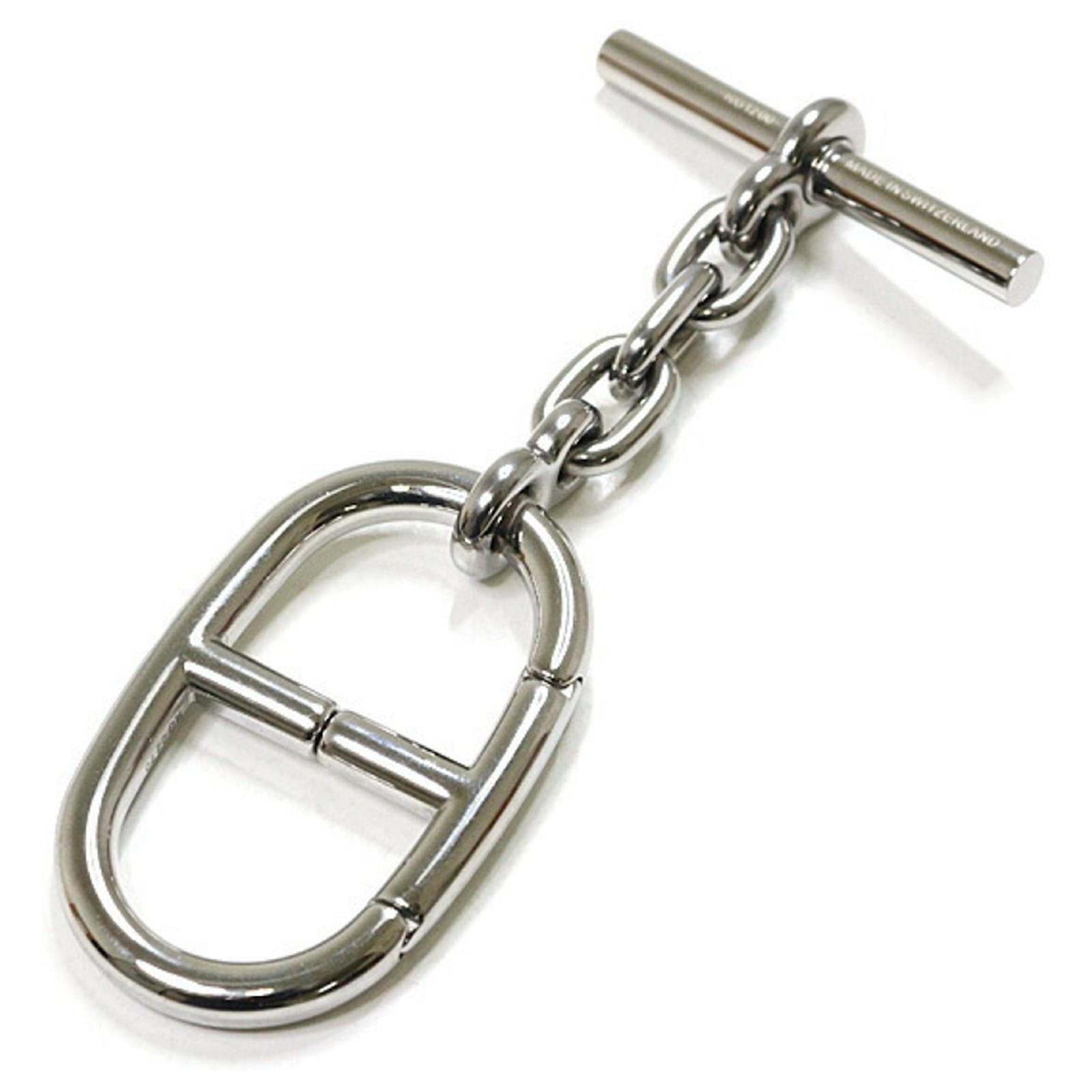 Hermès HERMES Keychain Chaine d'Ancre Metal Silvery Bag Charm Key