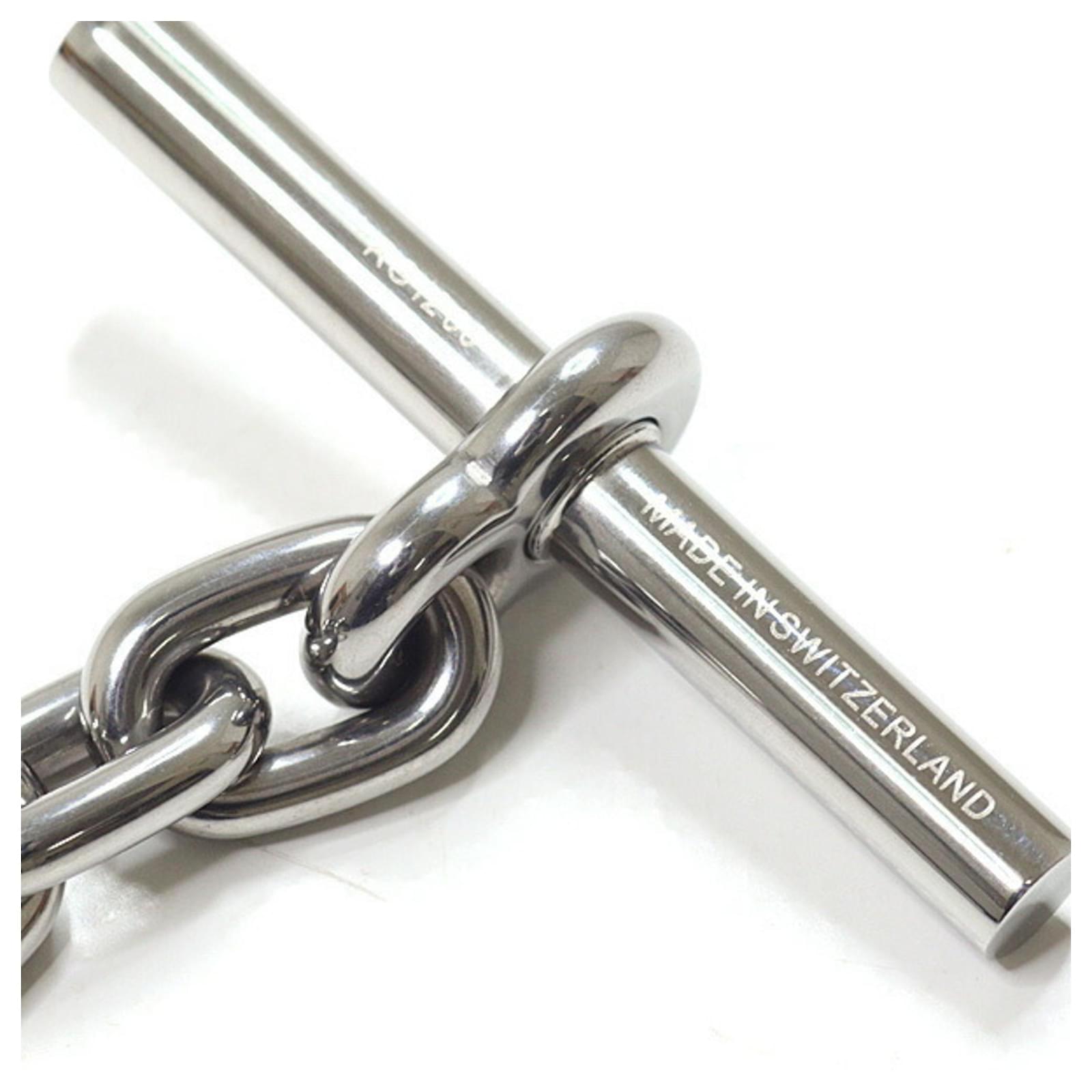 Hermès HERMES Keychain Chaine d'Ancre Metal Silvery Bag Charm Key