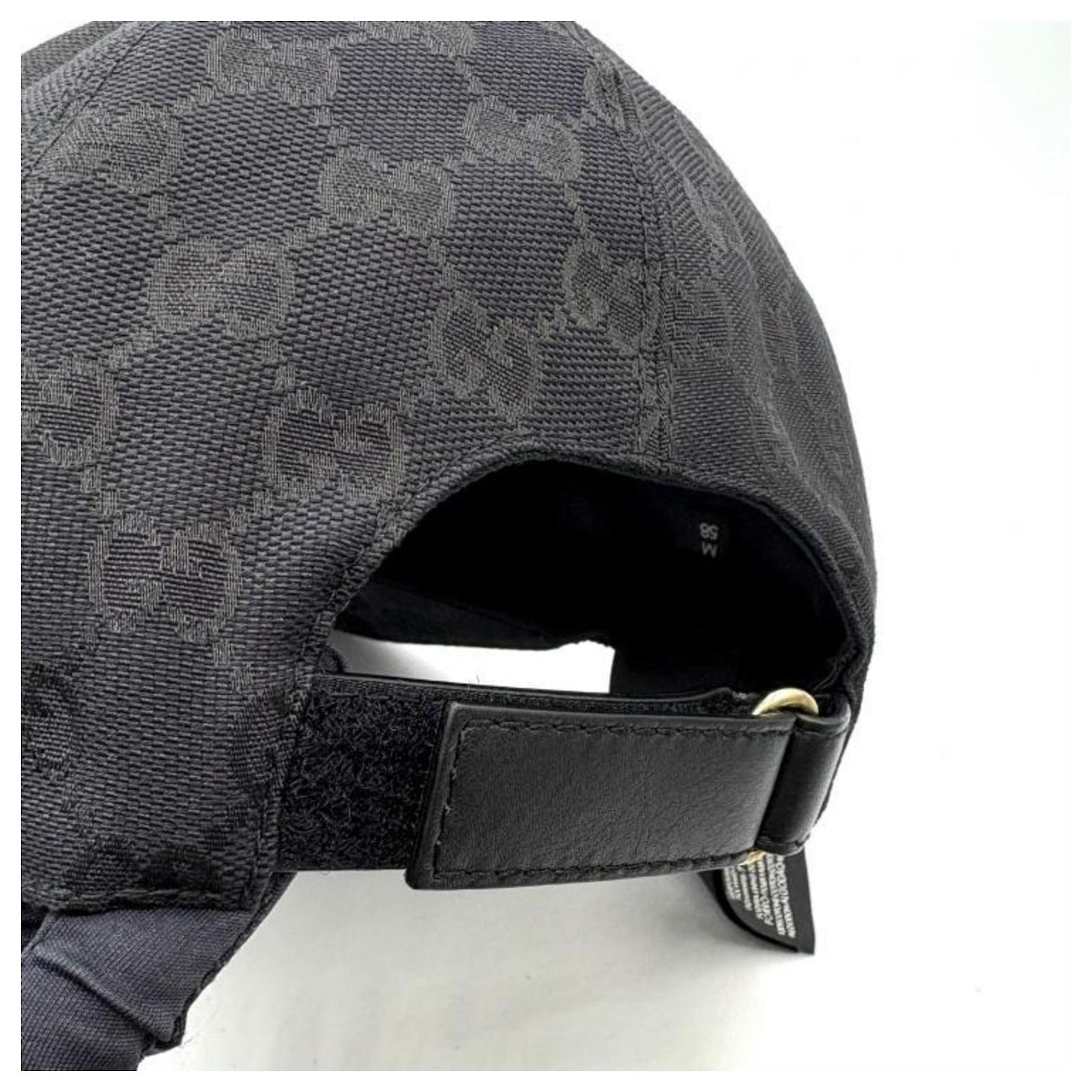 Gucci GG Canvas Sherry Cap Black Leather Cloth ref.2818275 