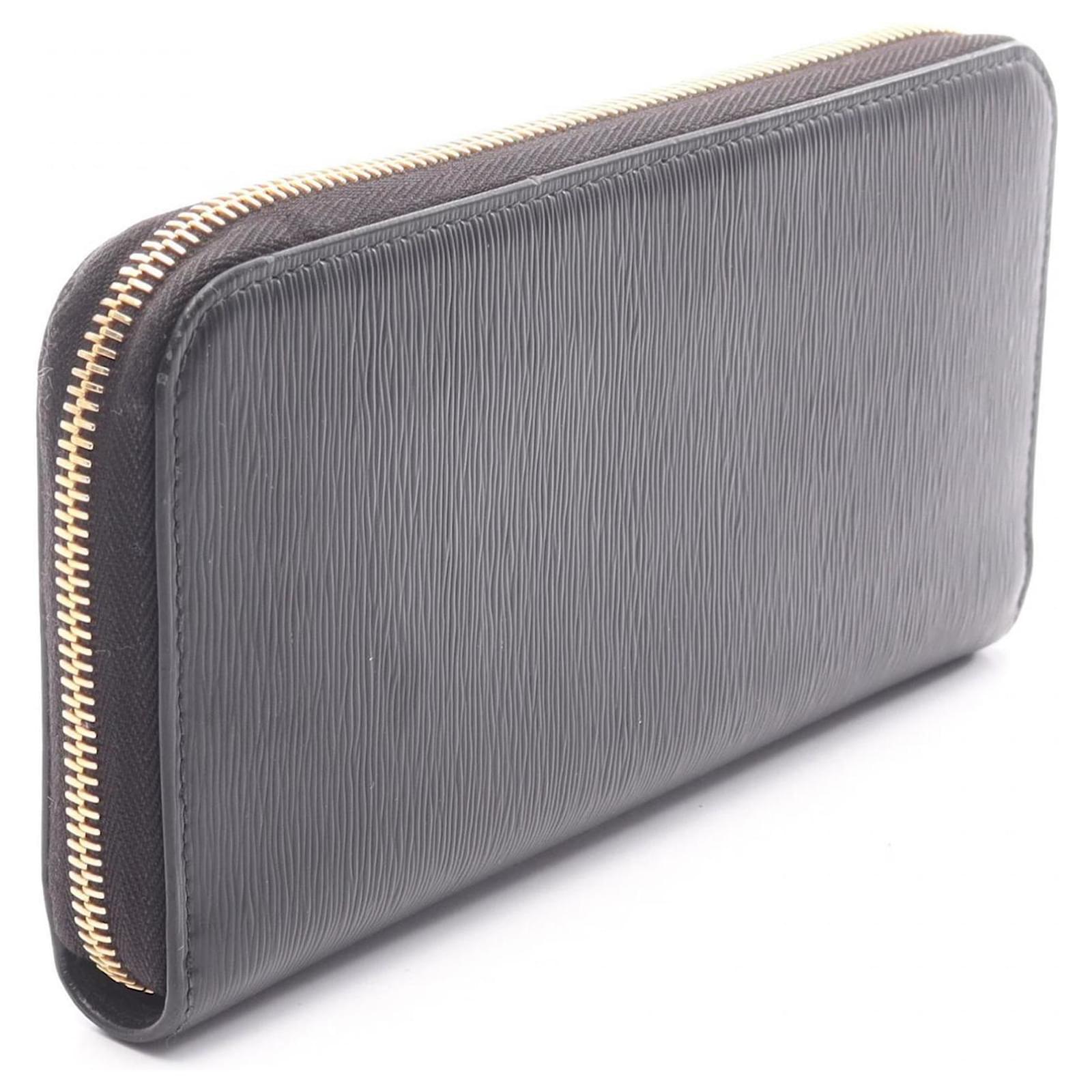 Prada VITTELLO MOVE TR Long Wallet Black Leather ref.2842698