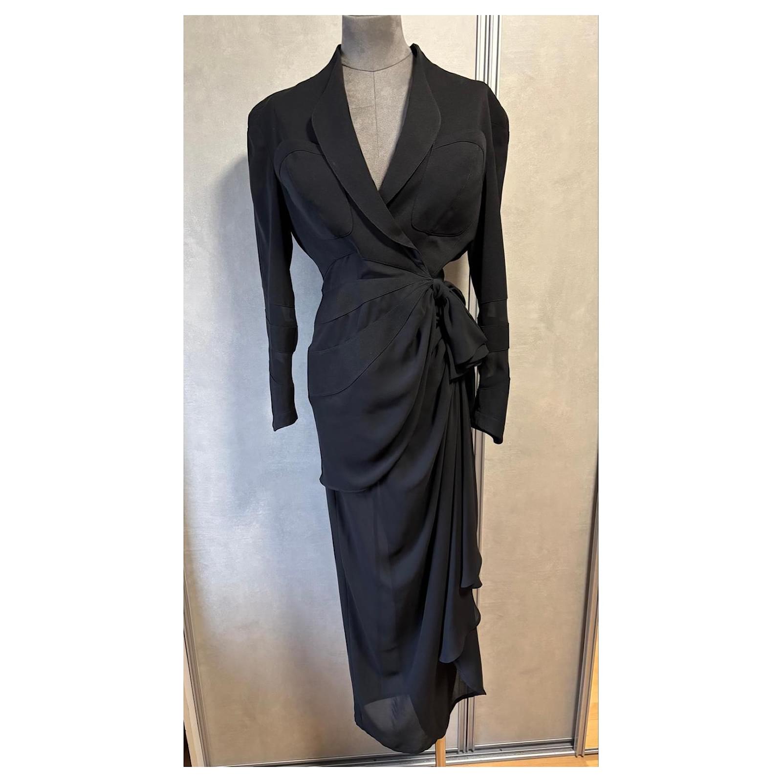 mugler draped corset dress Mugler Corset Draped Maxi Dress In Black - 39% Off