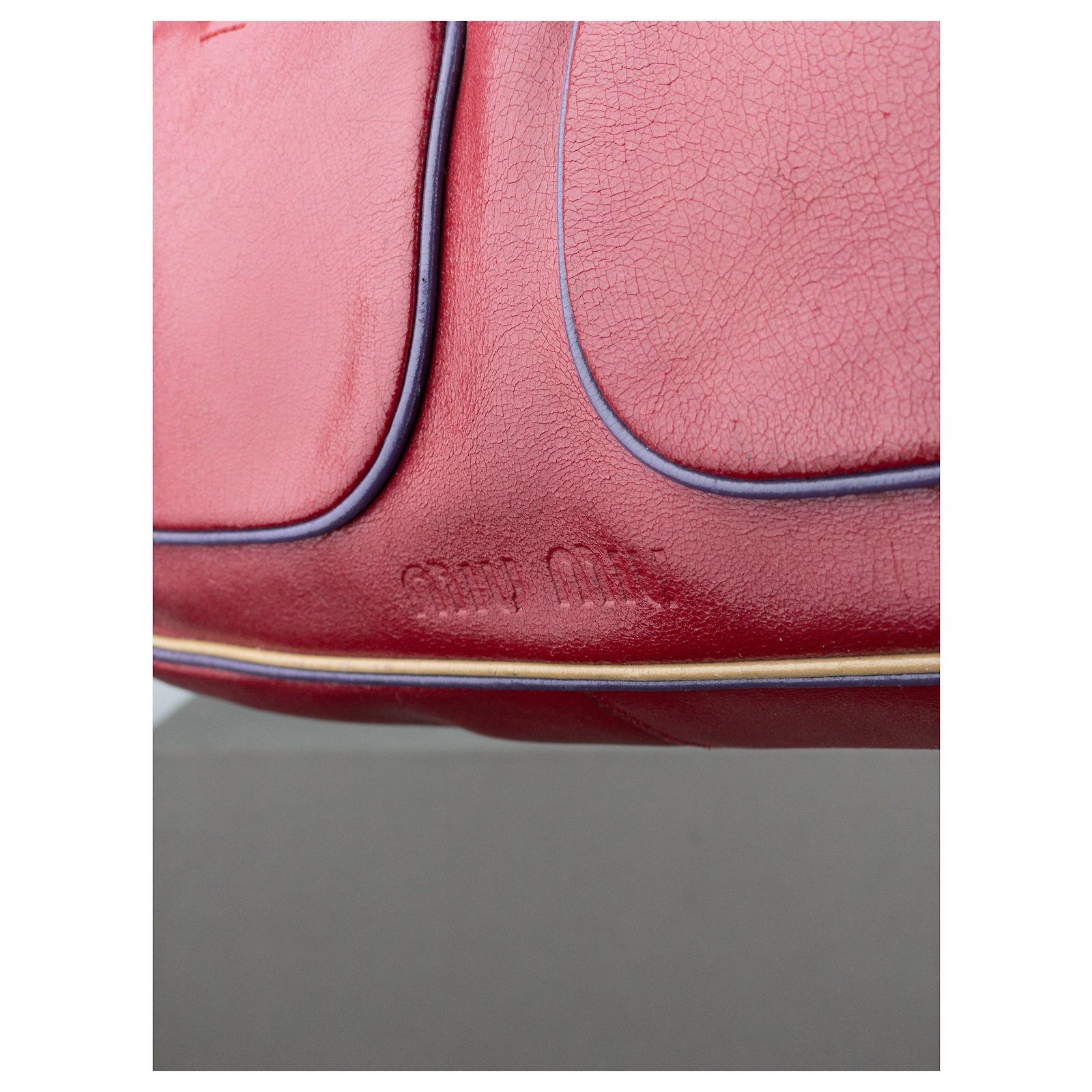 Miu Miu SS00 Sports Cargo Shoulder Bag Red Leather ref.JC2863255 