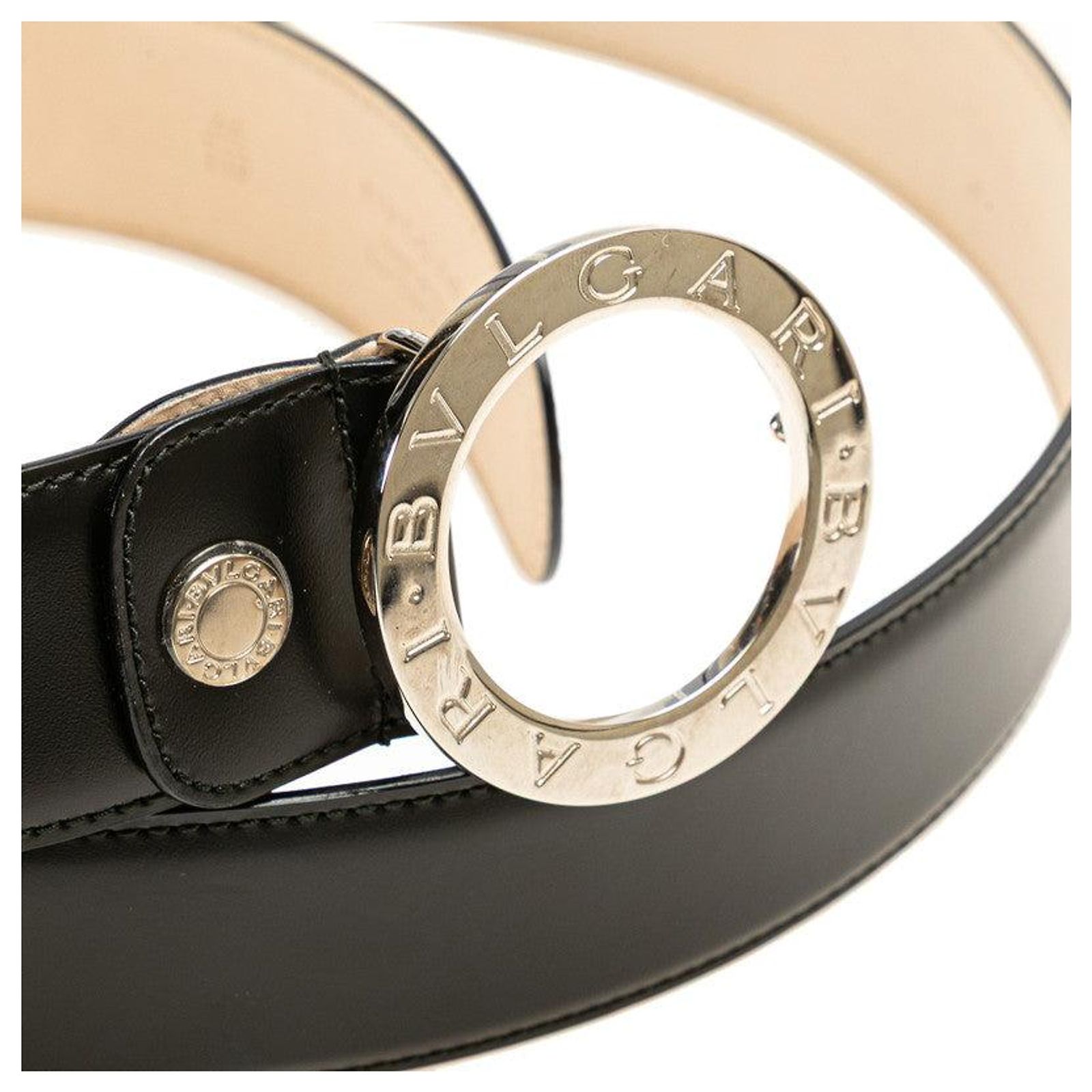 Bvlgari Cream Logo Adjustable Leather Belt Bvlgari Leather Belts for Women for sale | eBay main image 4