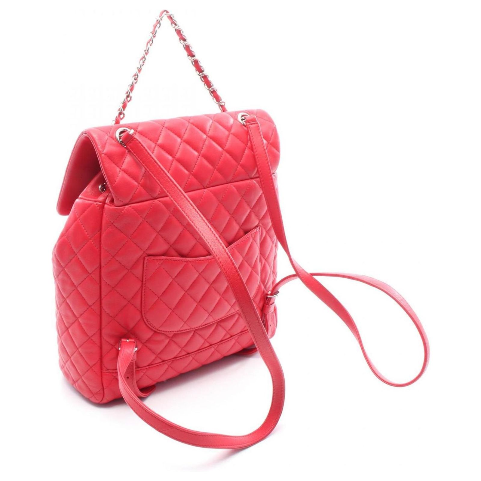 CHANEL Matelasse Cruise Line Backpack Bag in Lambskin Leather, Red, Women\'s, A94 CHANEL Backpack Red Bags & Handbags for Women for sale | eBay main image 3