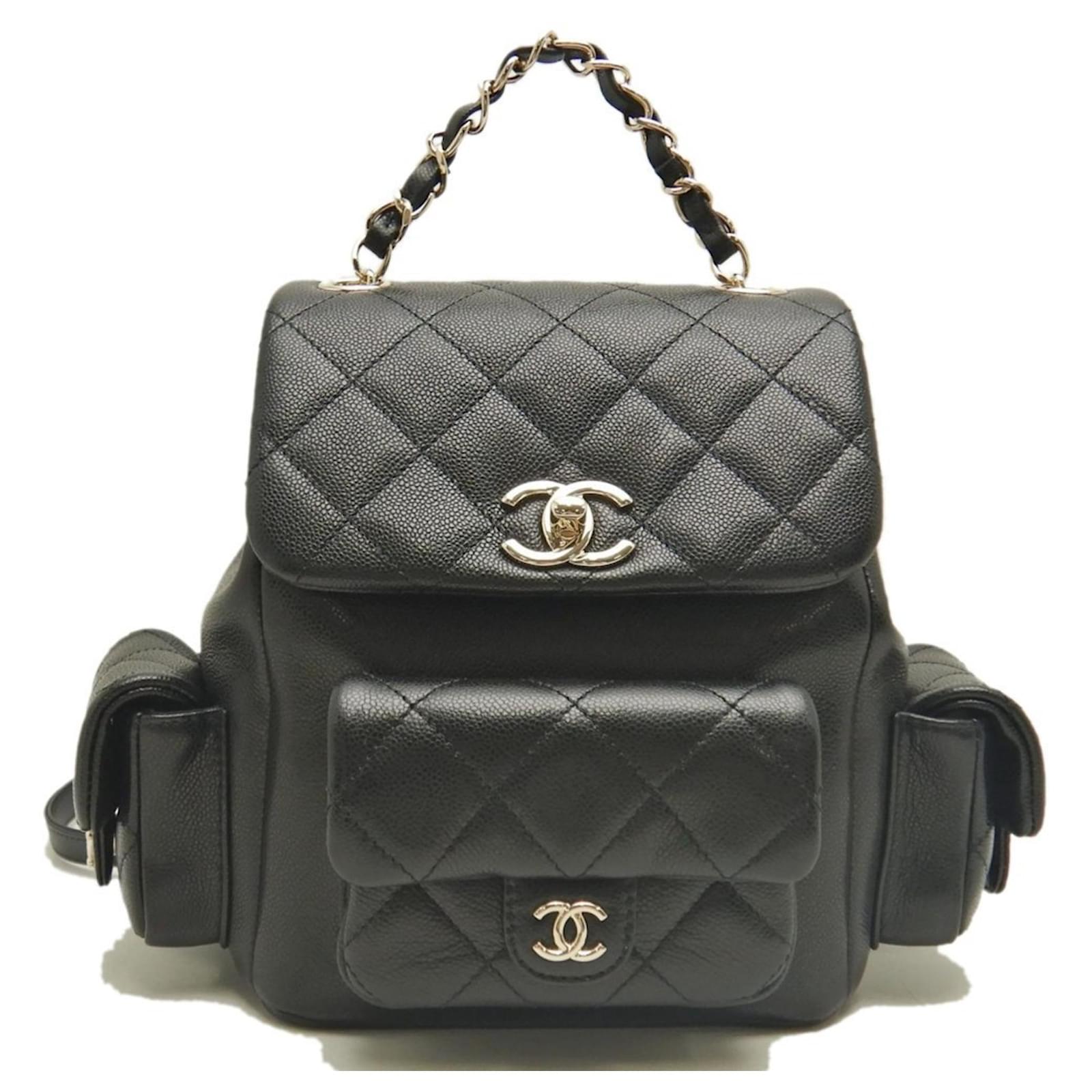 chanel mini backpacks Classic Backpack Black Caviar Gold Hardware Coco Approved Studio tone hardware Chanel Backpack Is Back Leather