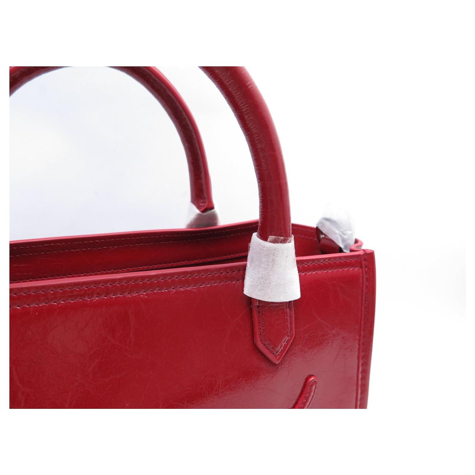 NEW ZADIG & VOLTAIRE SMALL ANGEL TOTE XS RED LEATHER CROSSBODY BAG