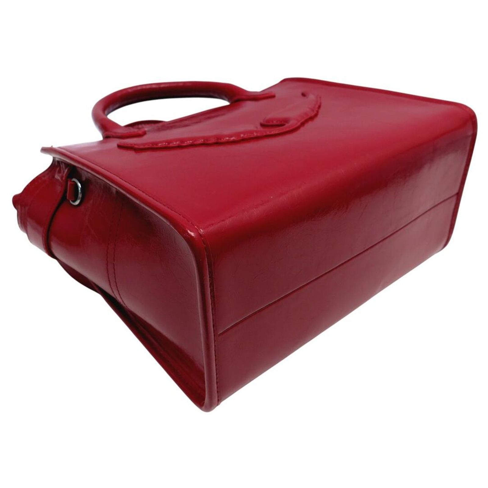 NEW ZADIG & VOLTAIRE SMALL ANGEL TOTE XS RED LEATHER CROSSBODY BAG