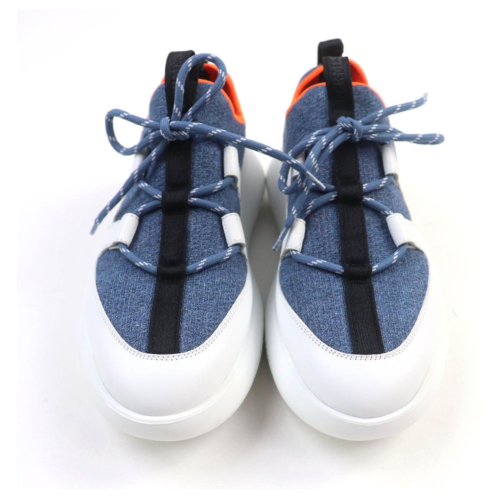 Hermès Hermes Duel Logo Leather Fabric Sneakers ref.2949923 - Joli