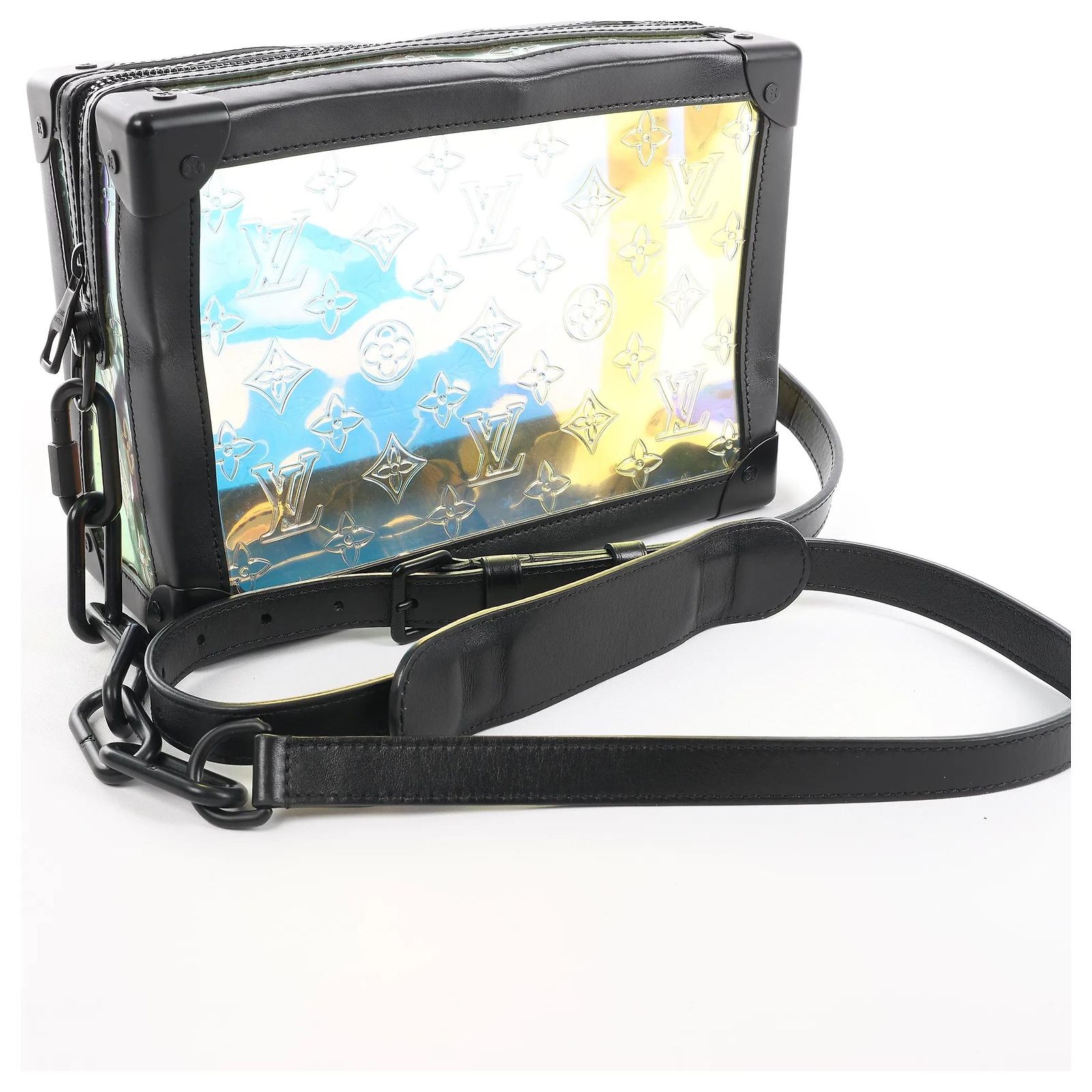 Louis Vuitton Soft Trunk Monogram Prism Crossbody Bag in Black x