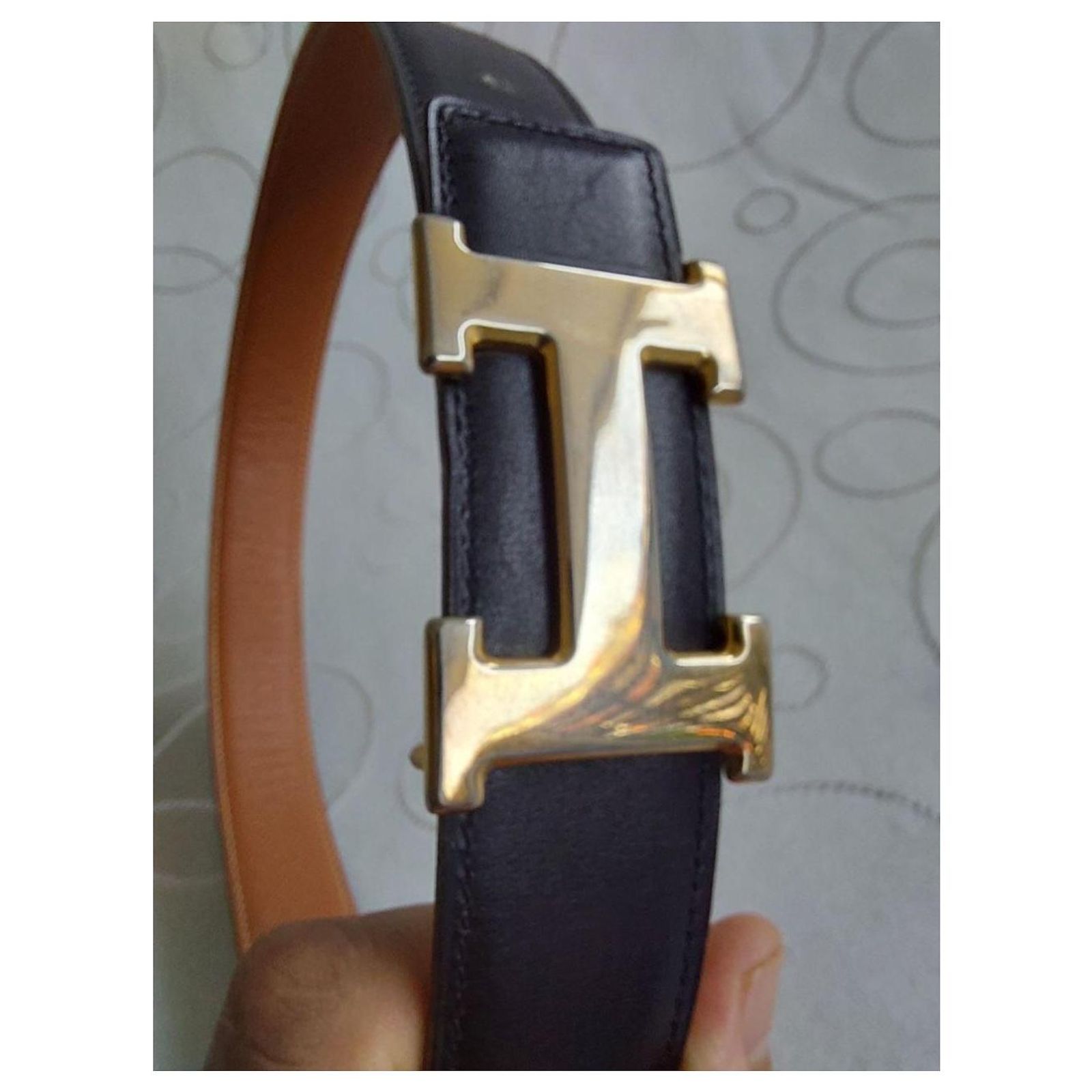 HERMES H Constance Reversible Belt Leather 33.1\