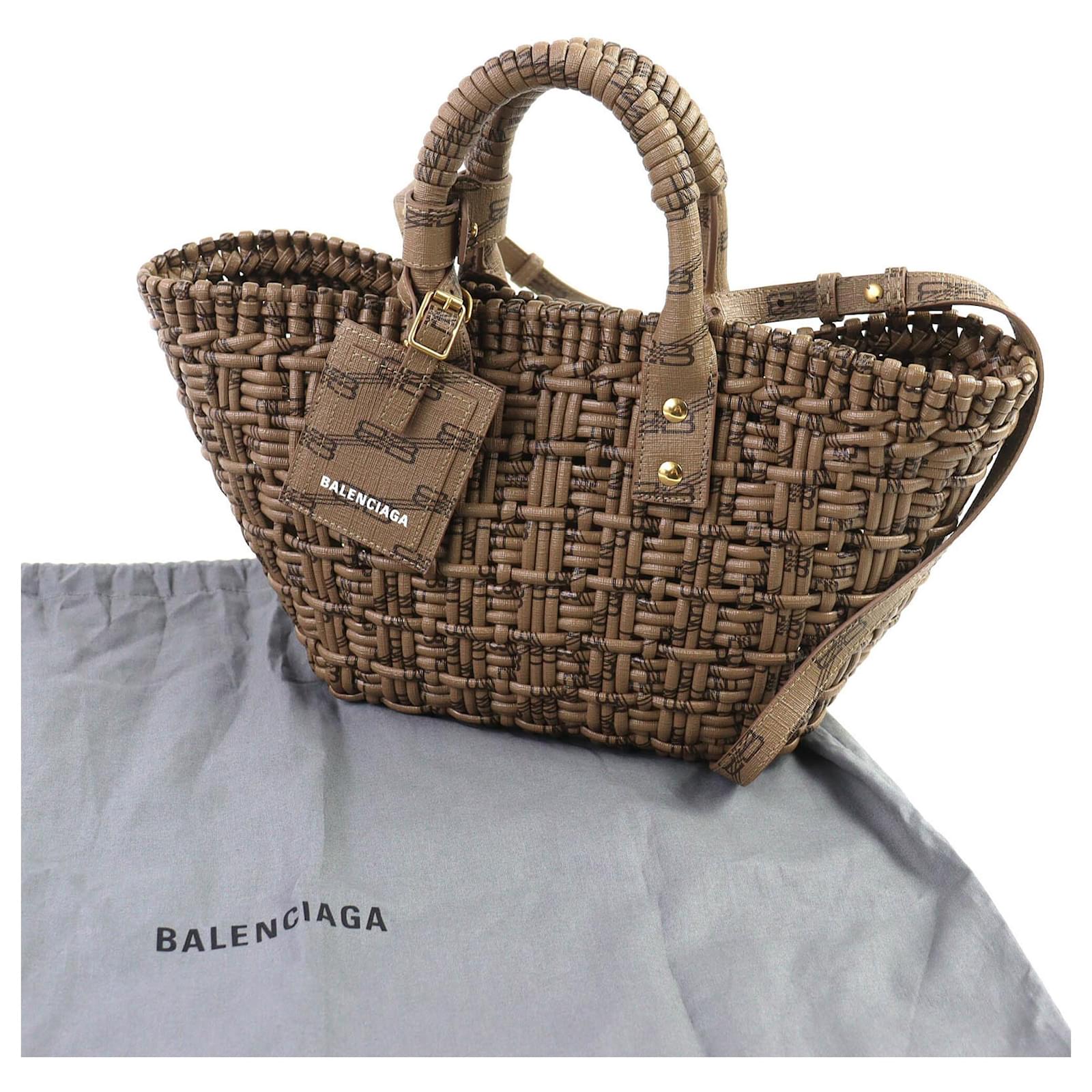 Balenciaga 671342 Bistro Basket XS Handbag Brown ref.3004028