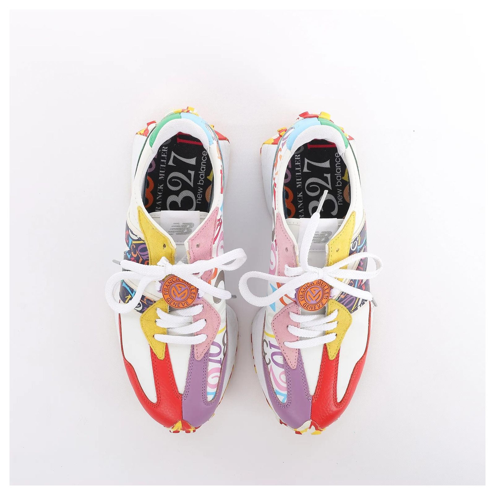 FRANCK MULLER x NEW BALANCE Leather Sneakers in Multicolor 