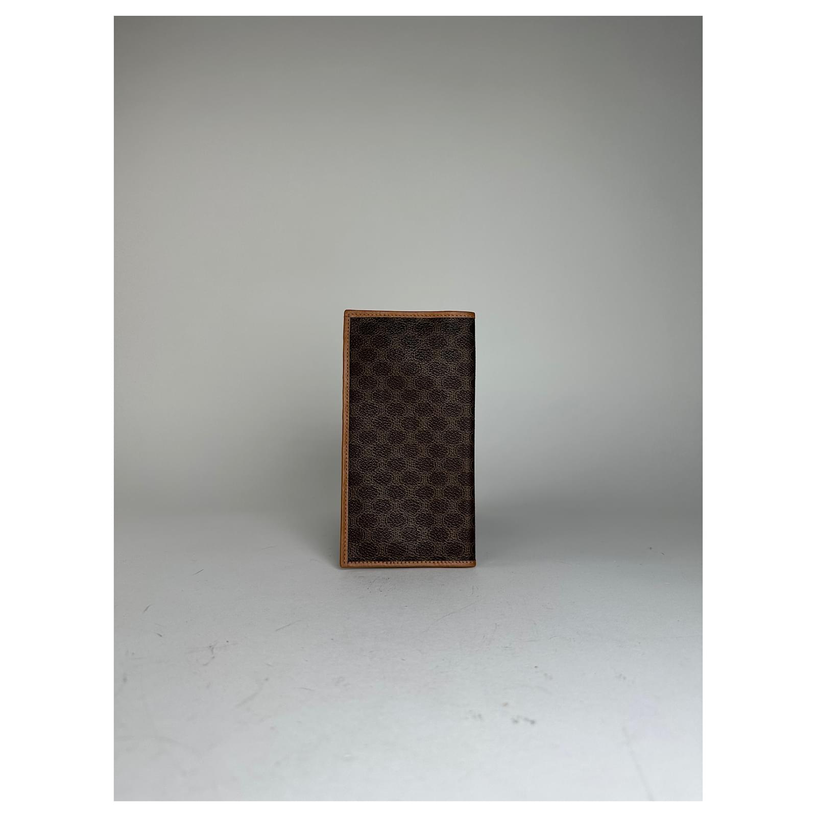Céline Vintage Celine Macadam Triomphe Monogram Coated Canvas Long