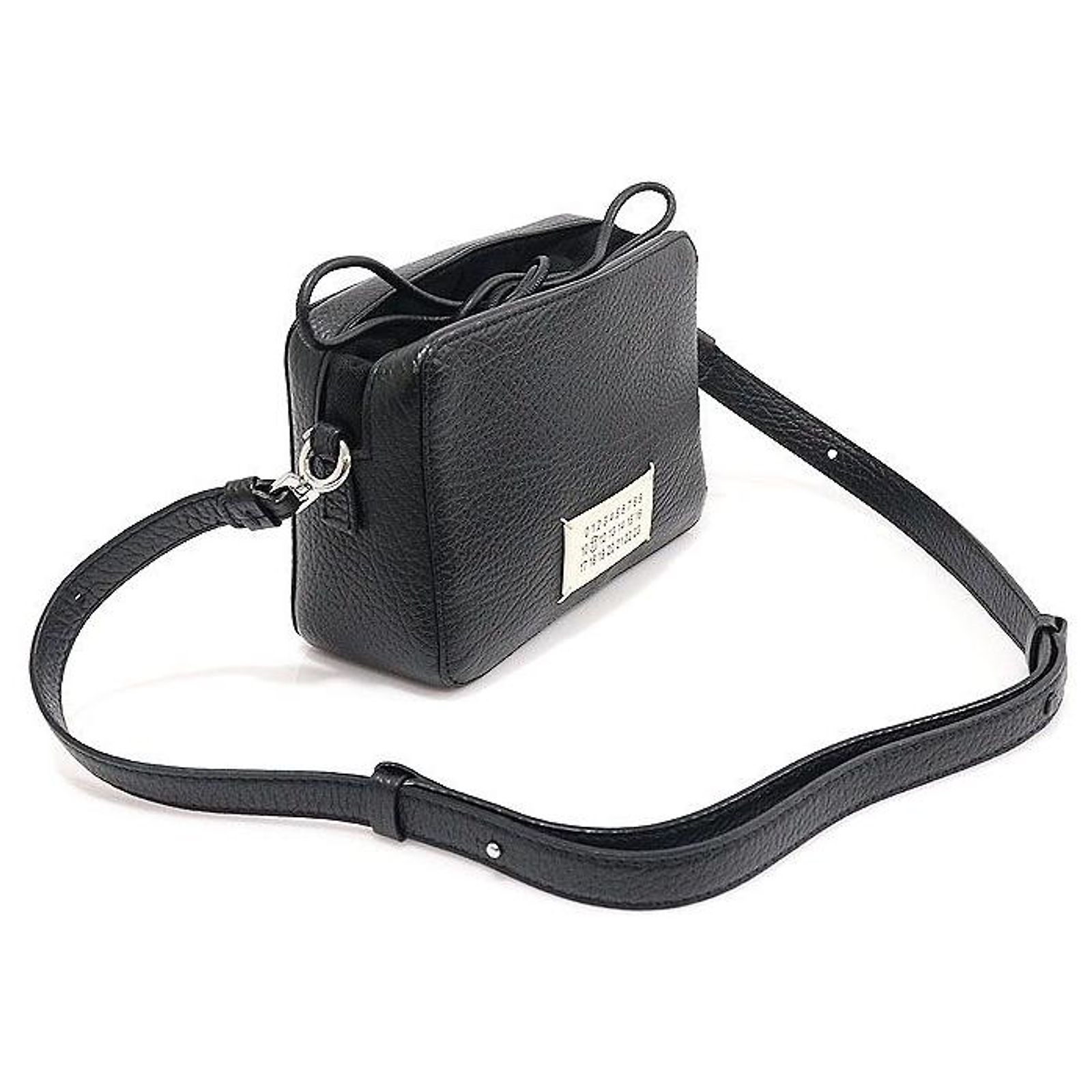 Maison Martin Margiela Black Grained Calfskin Medium Camera 