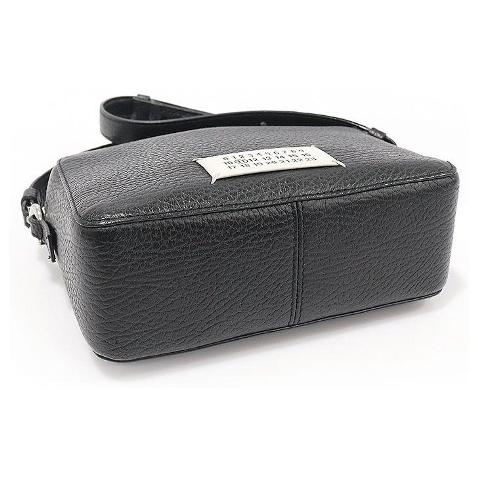 Maison Martin Margiela Black Grained Calfskin Medium Camera 
