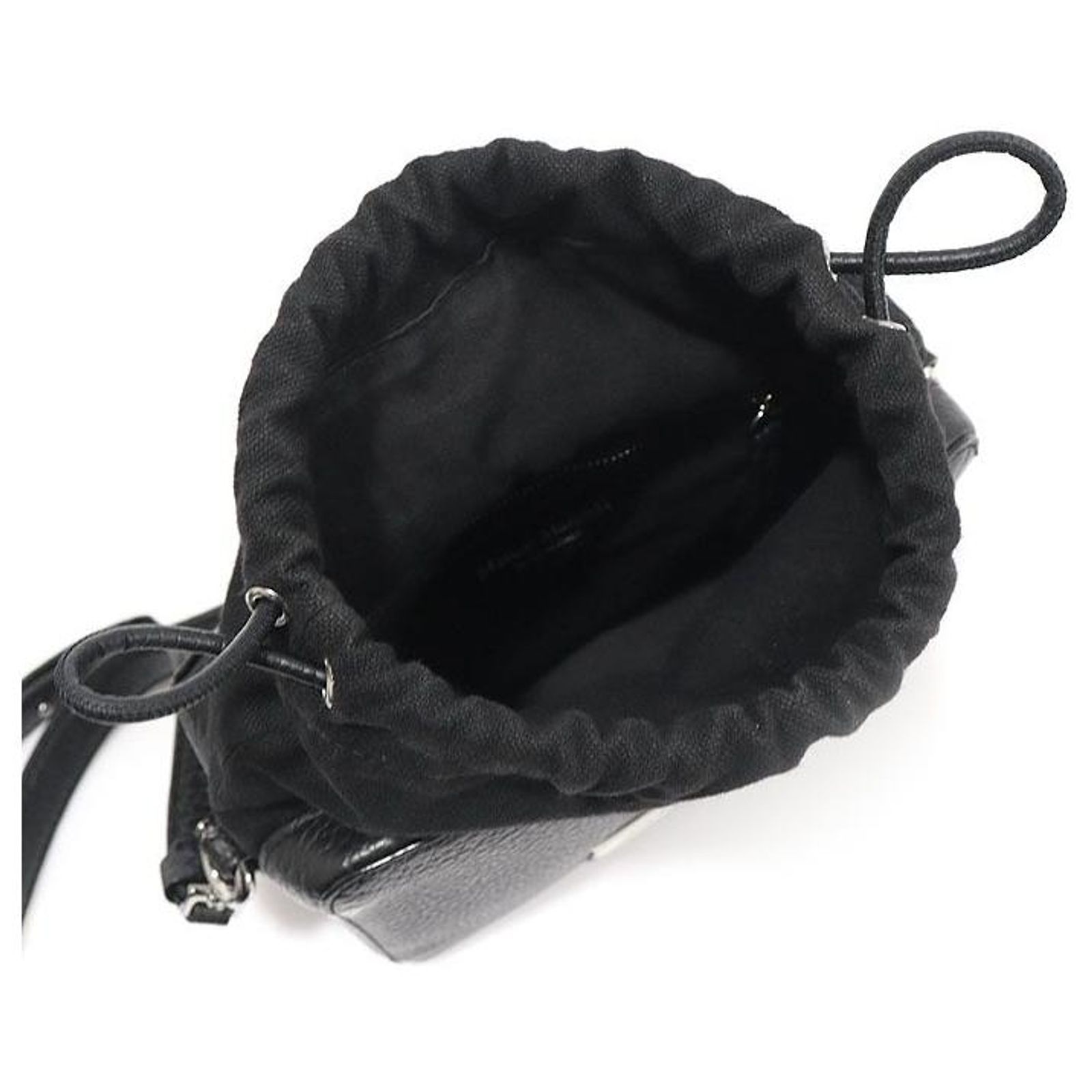 Maison Martin Margiela Black Grained Calfskin Medium Camera 