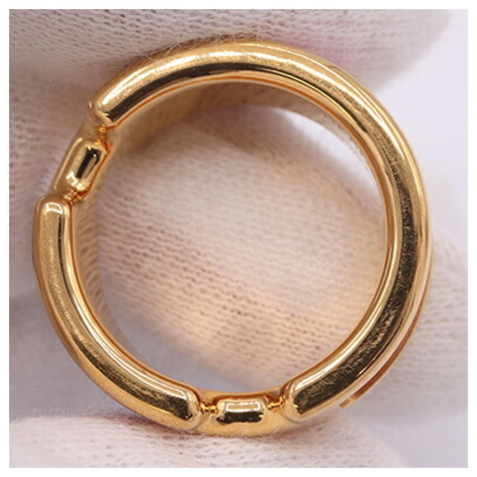 Hermès Hermes Olympe PM Ring Pink Golden Metal ref.3103361 - Joli 