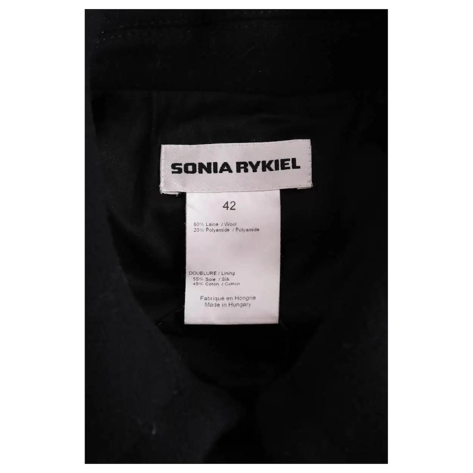 Sonia Rykiel Black coat Wool ref.3108806 - Joli Closet