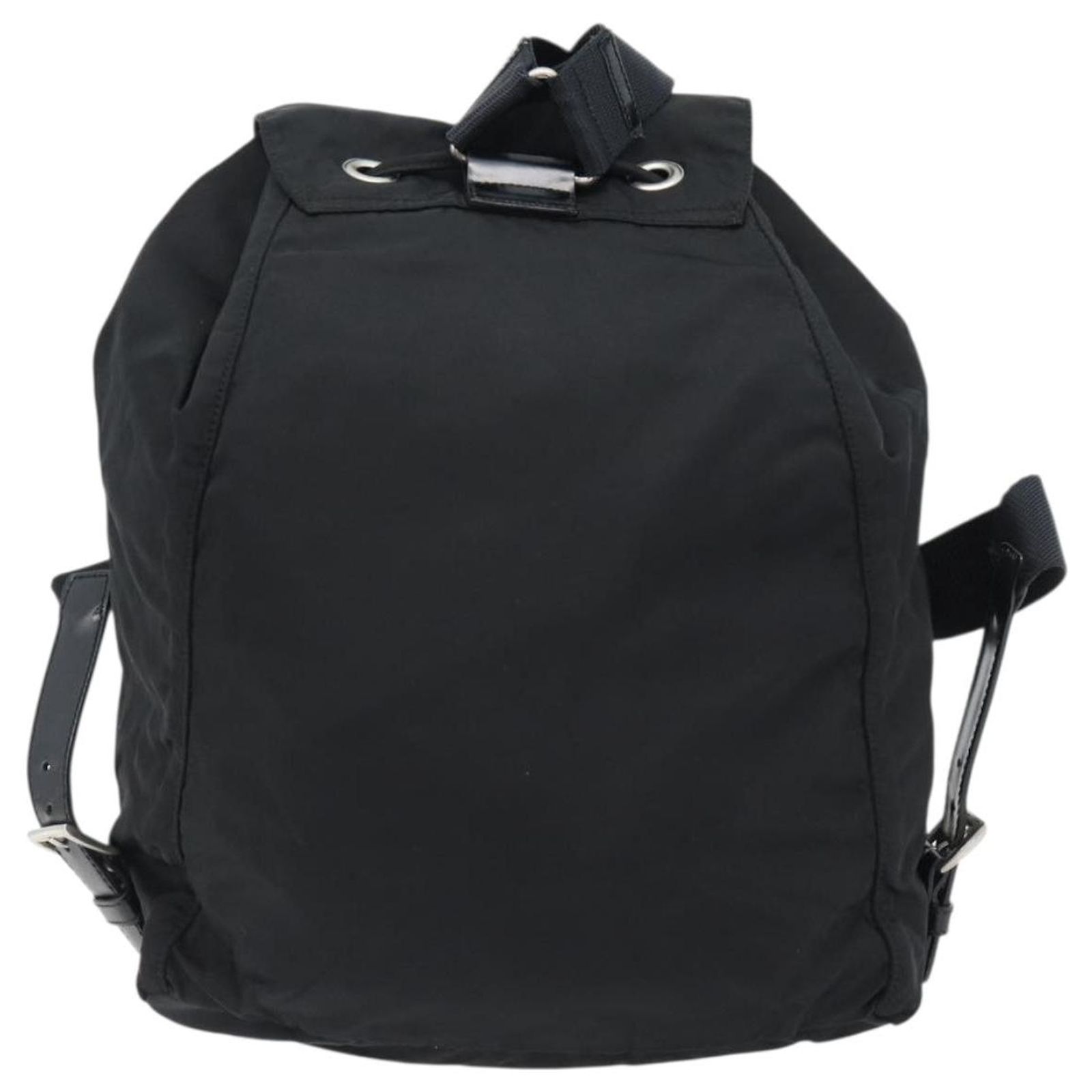 PRADA Backpack Nylon Silver Black Auth bs33519 Authentic New Prada Black Nylon With Silver Hardware  main image 2