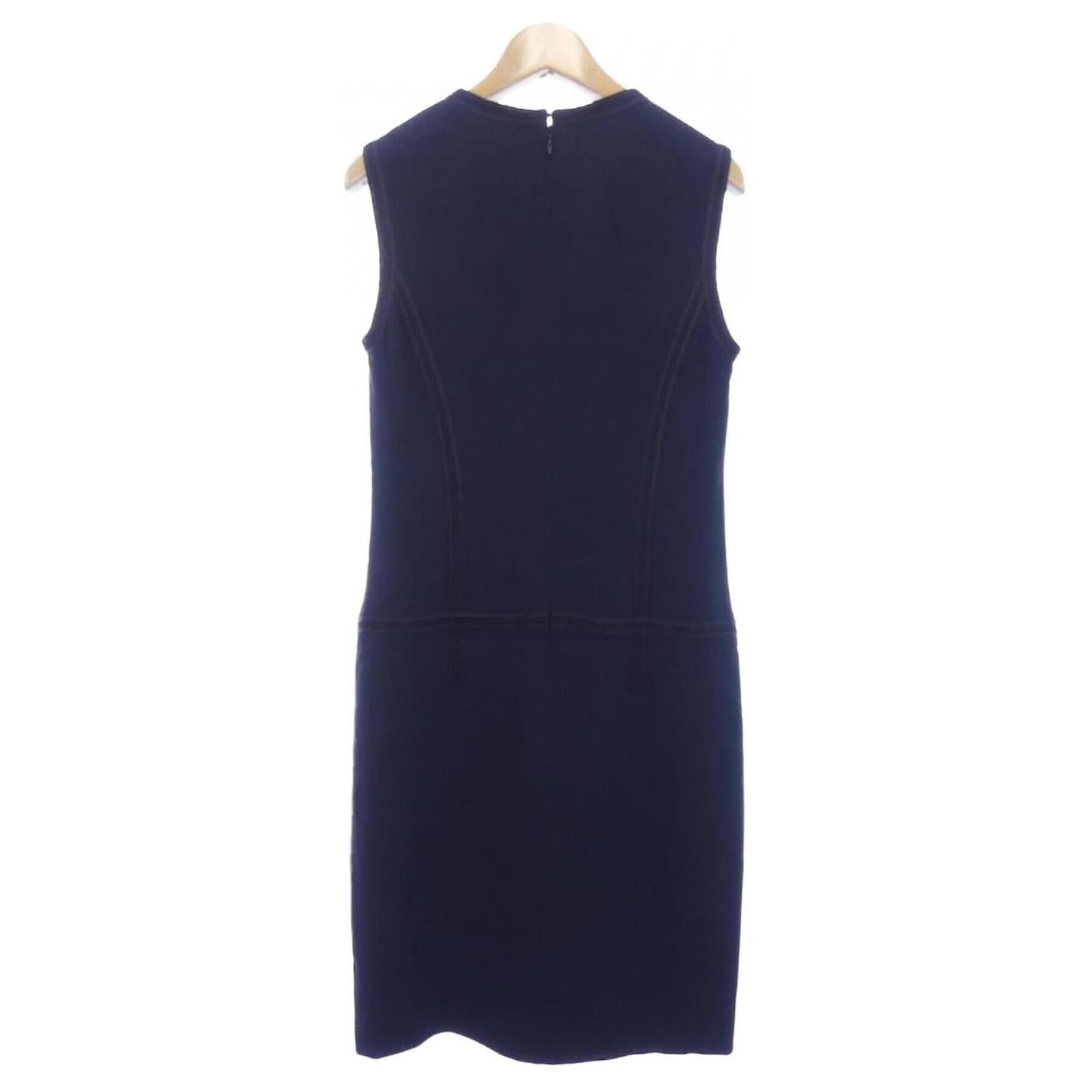 chanel navy blue dress Vintage Chanel Haute Couture Spring 1994 Navy Blue Chiffon Dress with