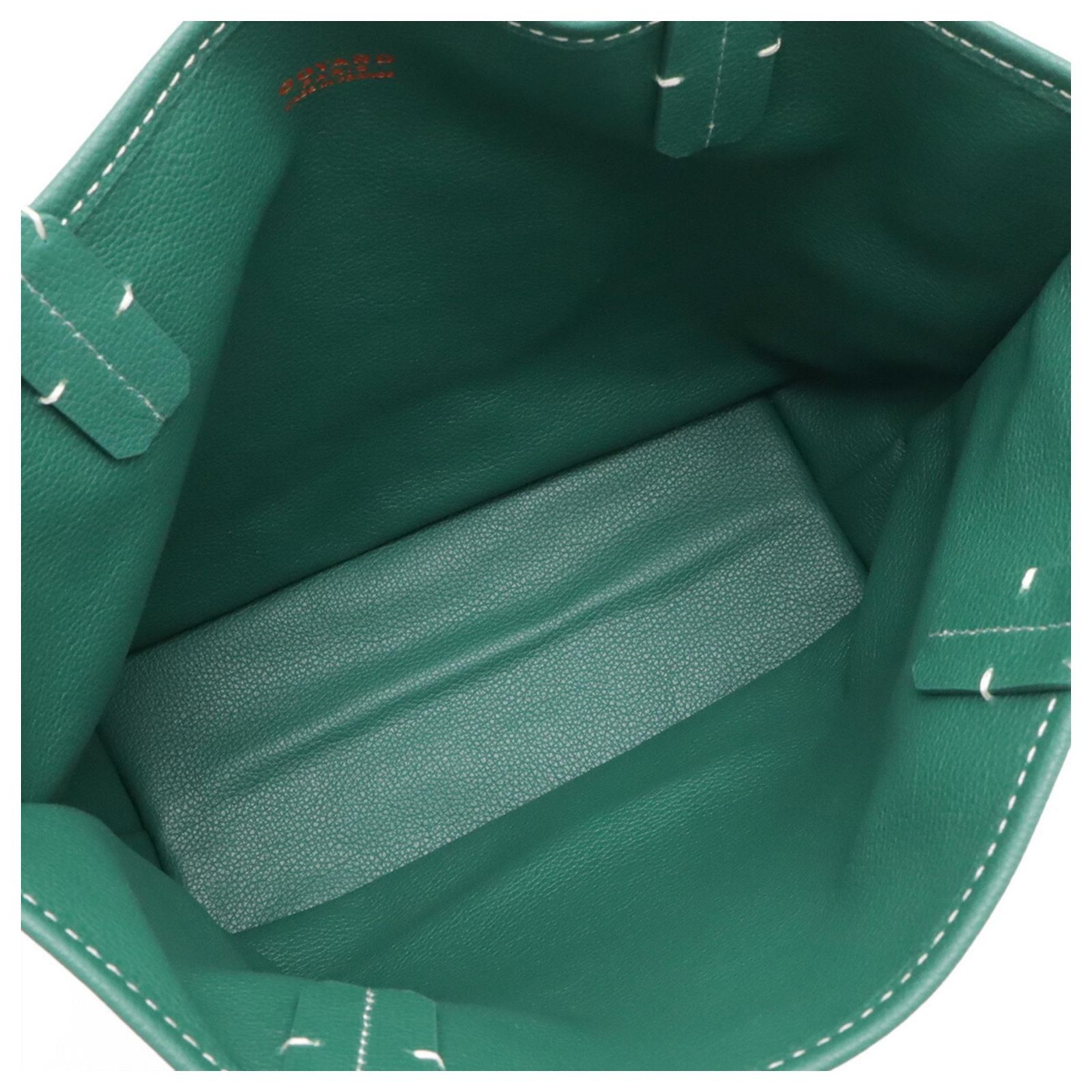 Sac cabas Goyard Anjou Mini Toile Blanc Vert ref.3155995 - Joli Closet