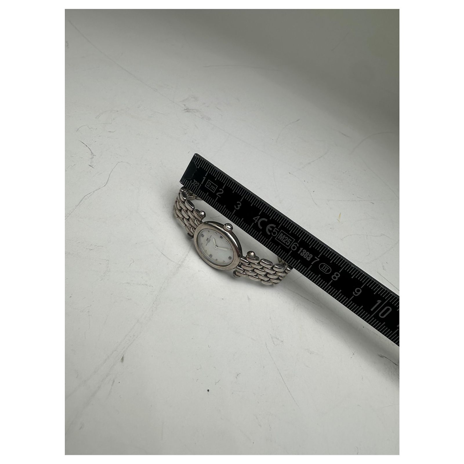 Vintage Balenciaga Stainless Steel Bracelet Watch Silver 