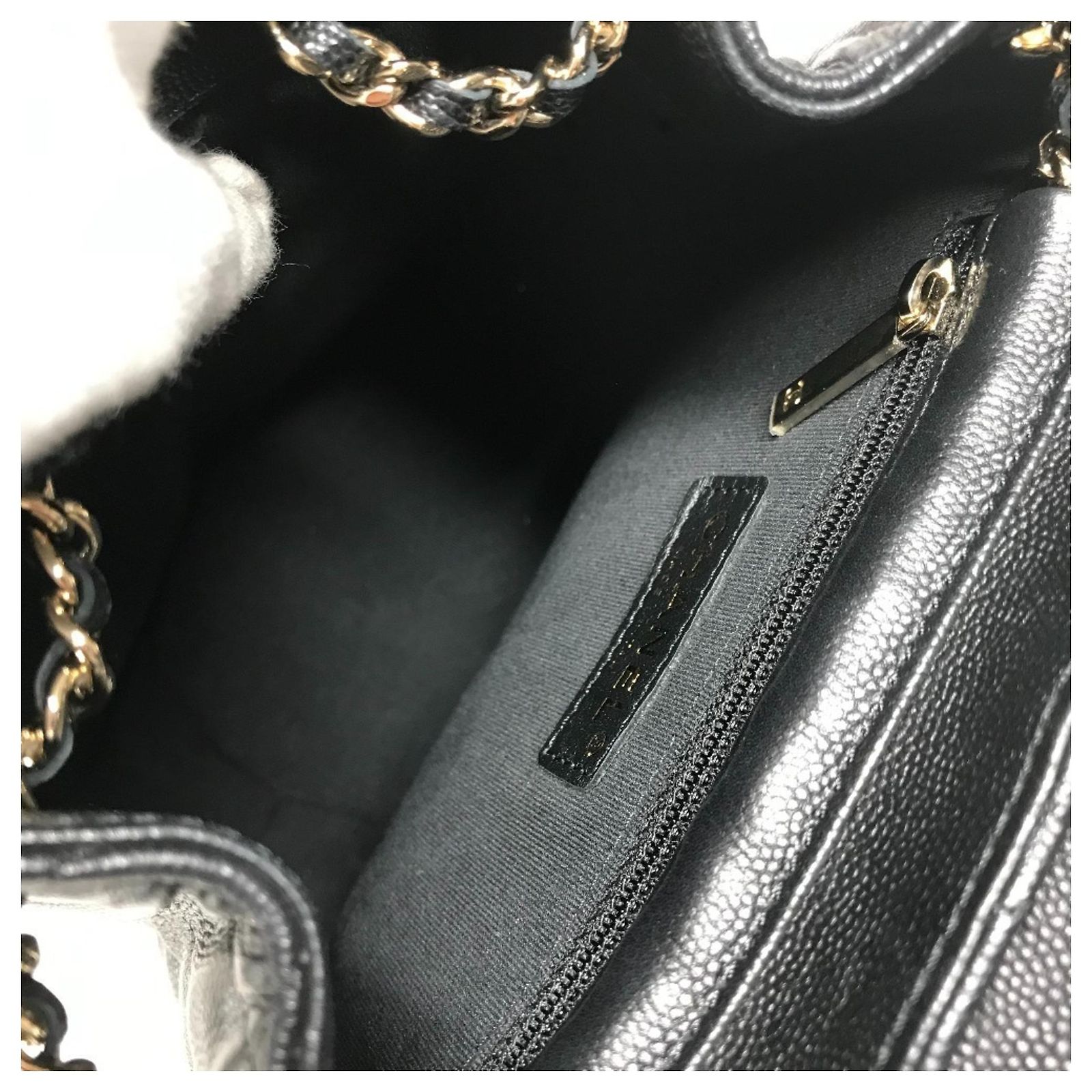 CHANEL Coco Mark CC Logo Quilted Matelassé Chain Backpack  display picture 1