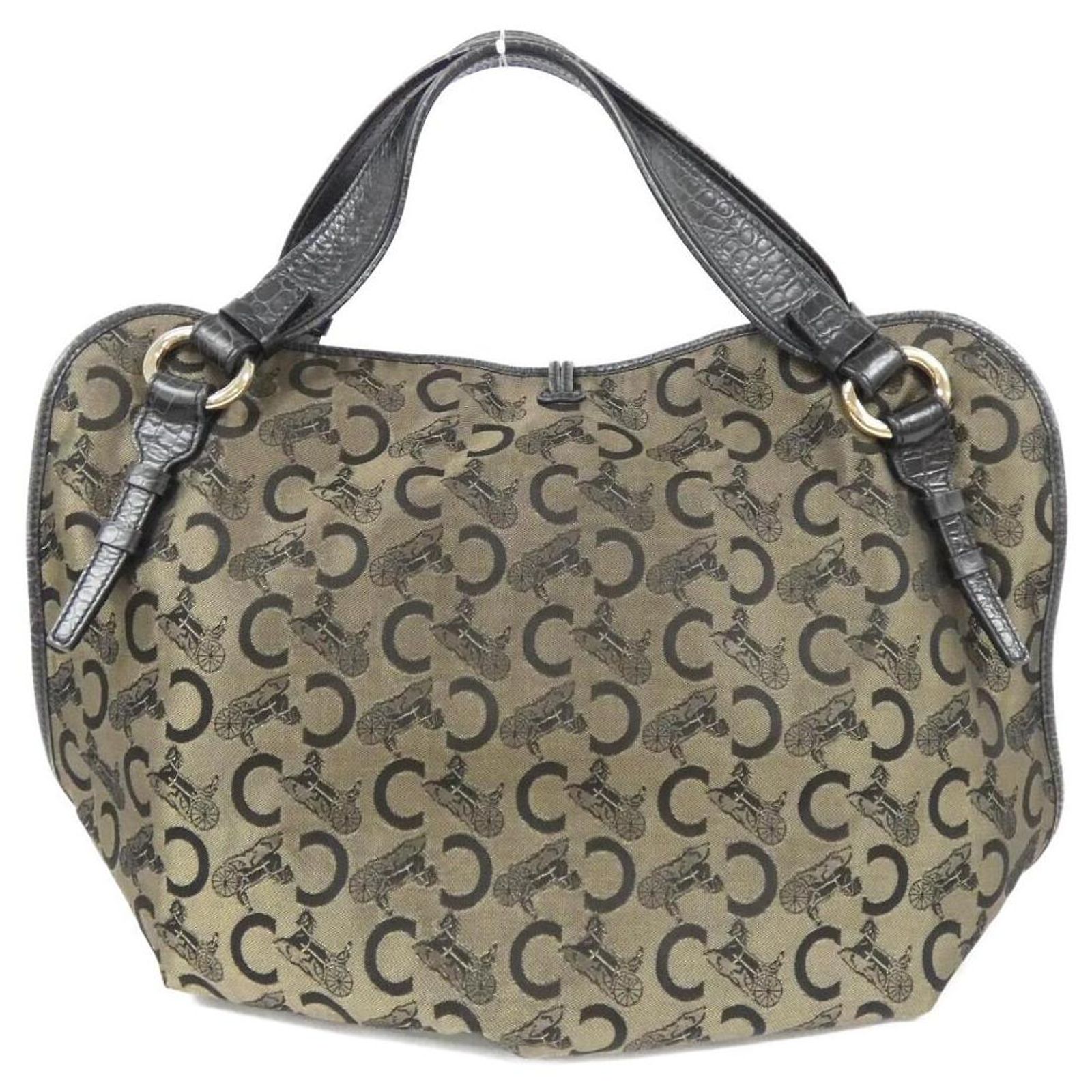 Bittersweet Céline Celine Bitter Sweet Canvas Leather Shoulder Bag 