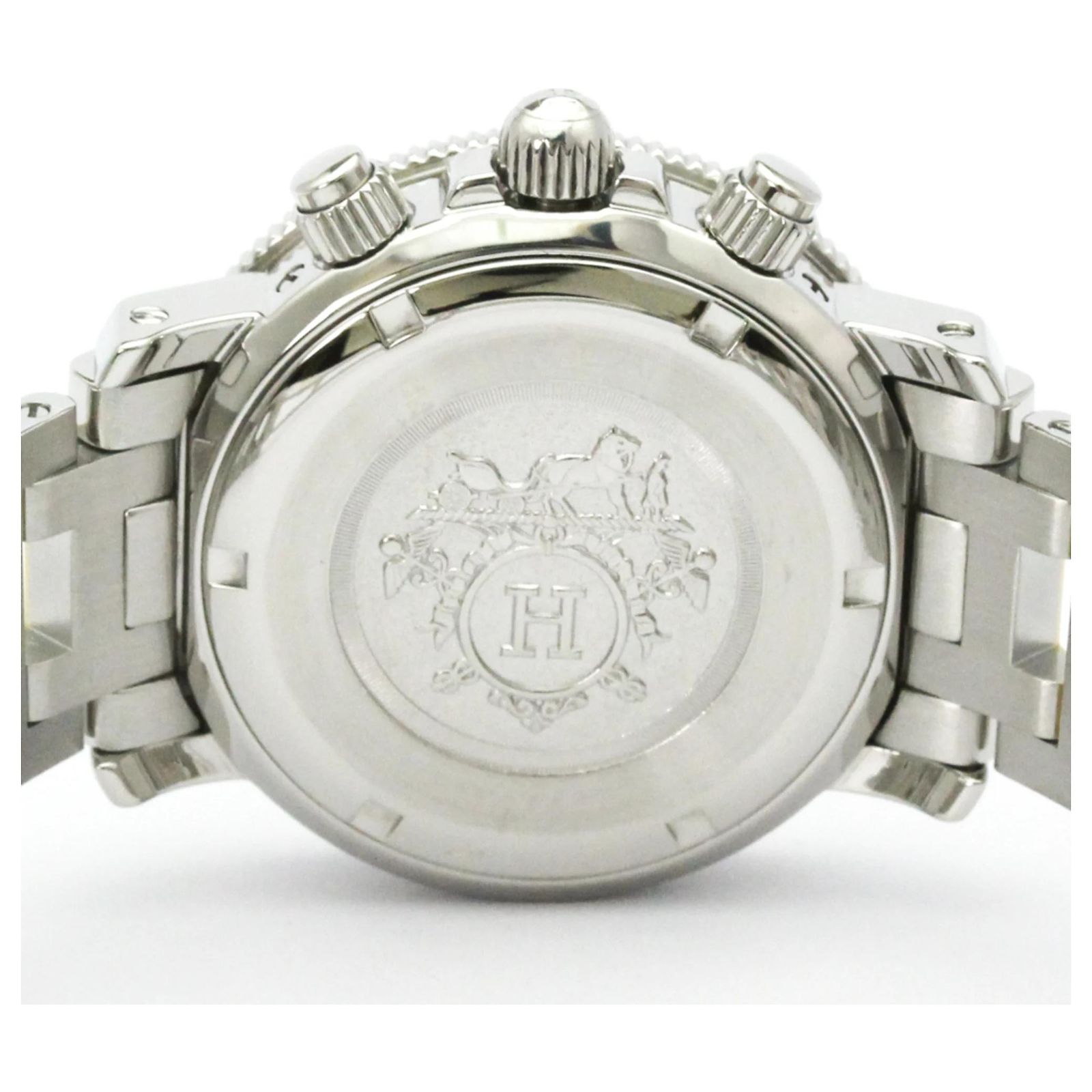 Hermès Hermes Clipper Chronograph Quartz Watch Stainless 