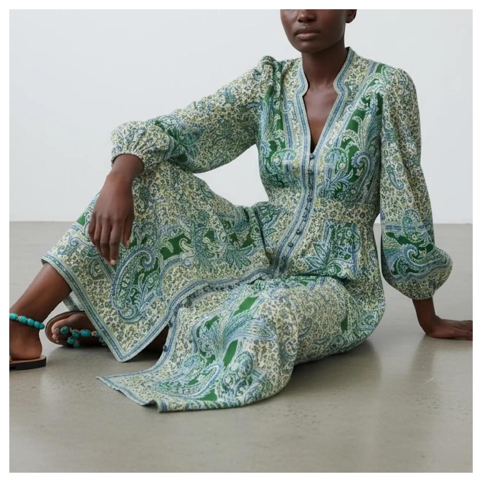 zimmermann green paisley dress Zimmerman Green Paisley Print Mini Dress by Zimmermann