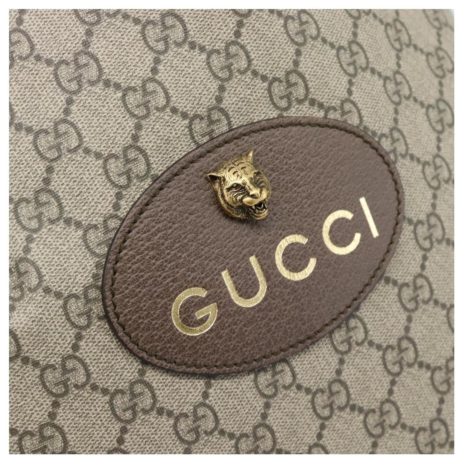 GUCCI GG Supreme Backpack PVC 2way Beige 473872 Auth 186117M  display picture 2