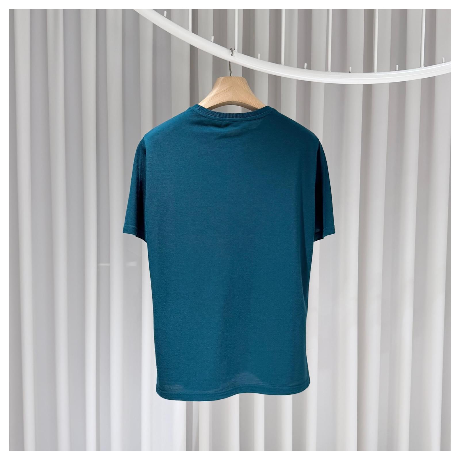 Loro Piana 青 ラウンドネック 半袖セーター Loro Piana Cashmere Crewneck Short Sleeve T-Shirt Blue Cloth ref