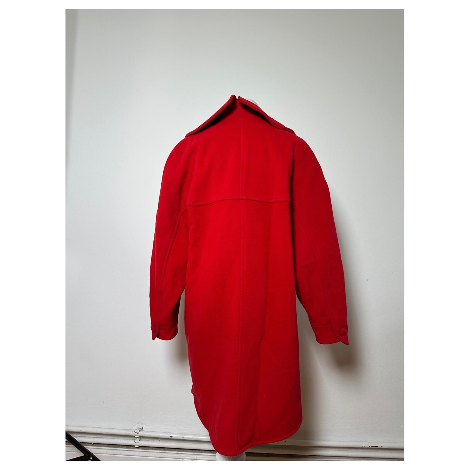 Vintage Fendi Wool Blend Coat Red L ref.3302165 - Joli Closet